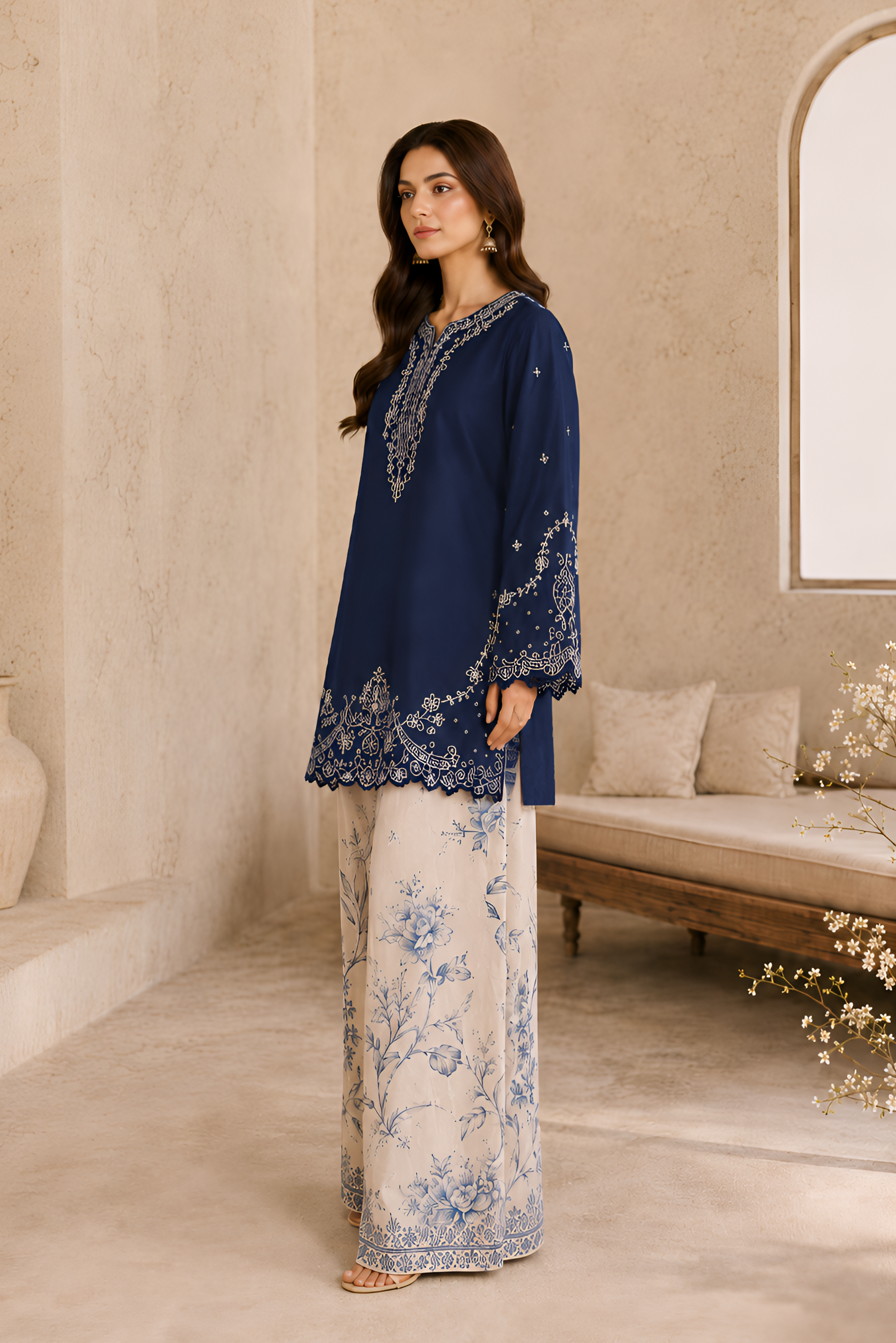 Lenora Embroidered 2PC