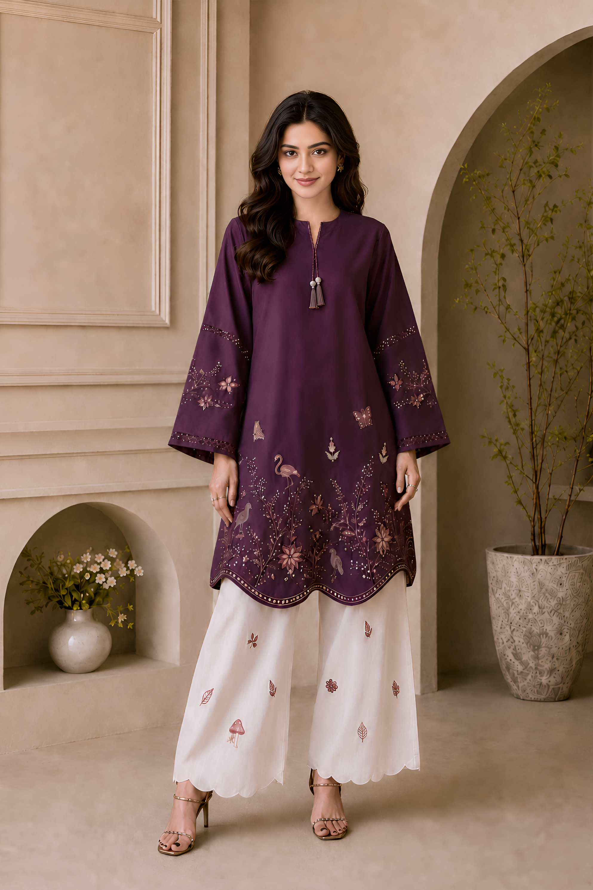 Adora Emb. Lawn 2PC Dress