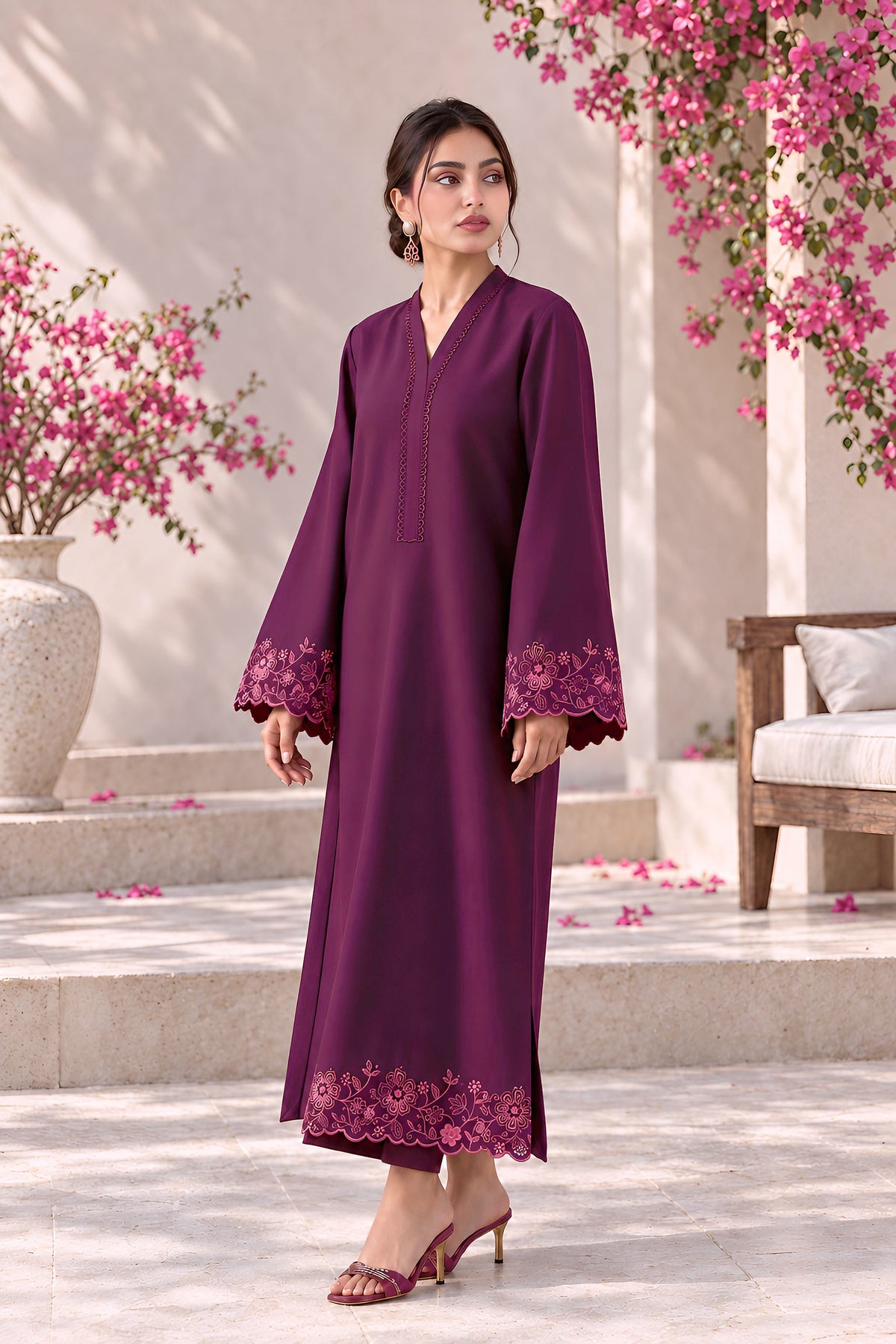 Berry Khaddar Co-ord