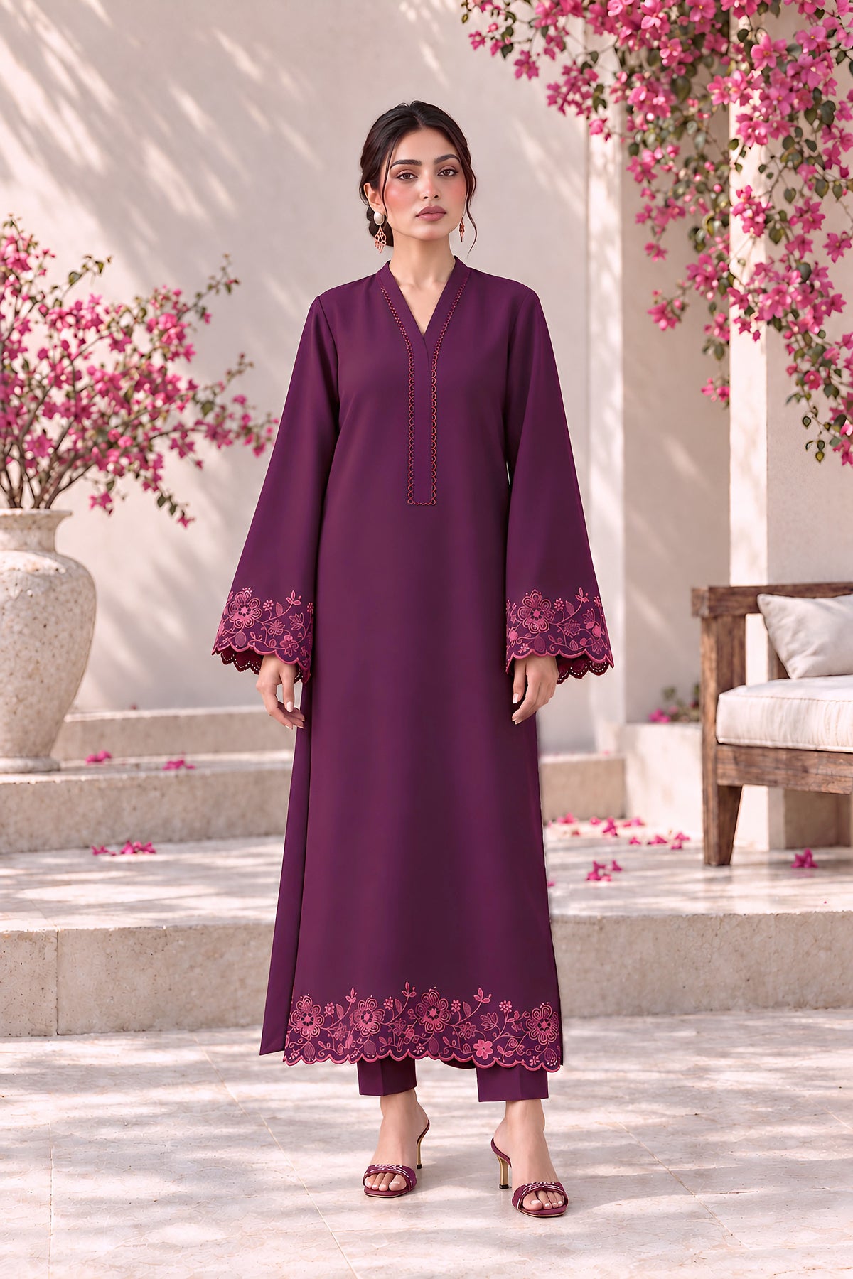 Berry Khaddar Co-ord