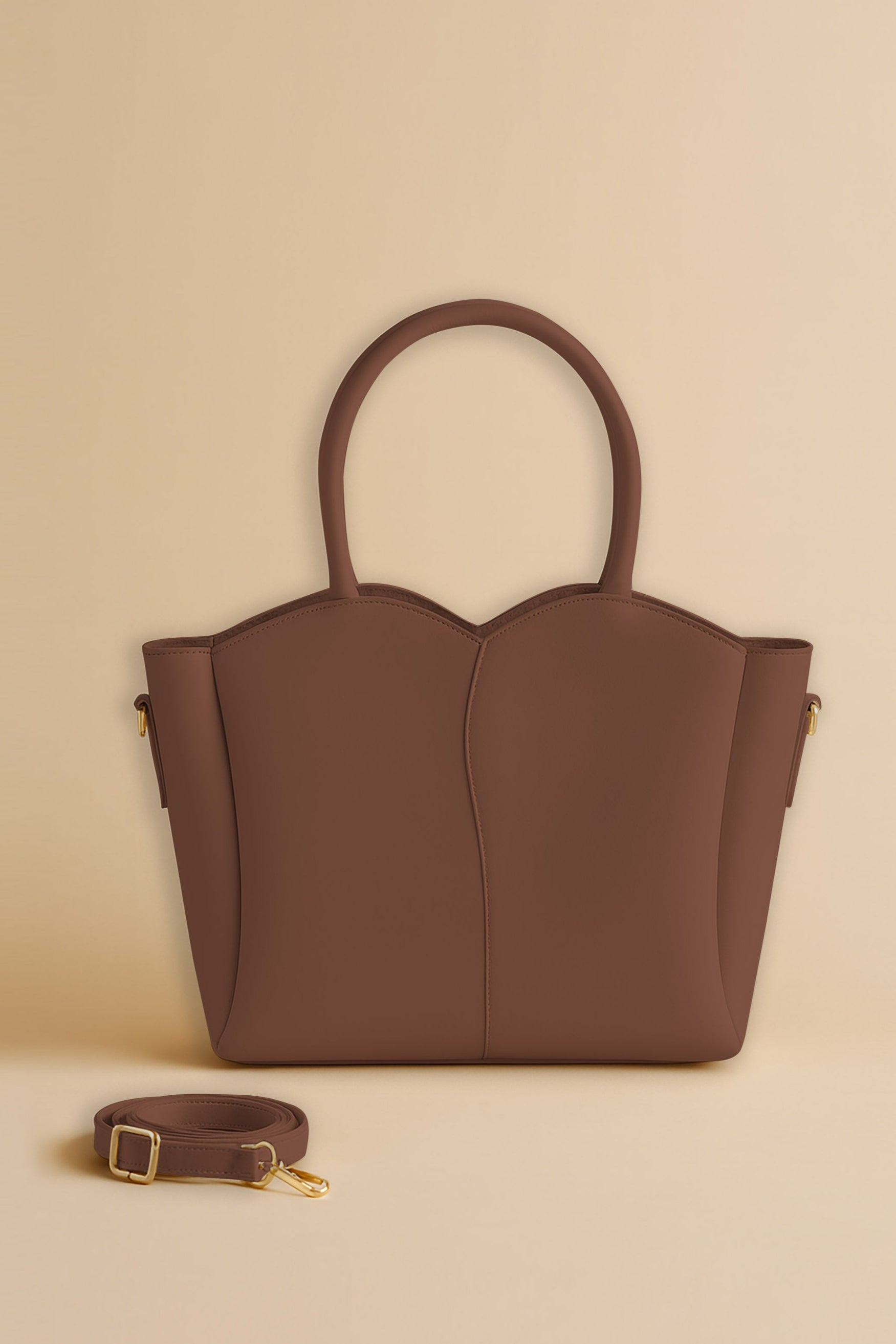 Brown Petal Handbag