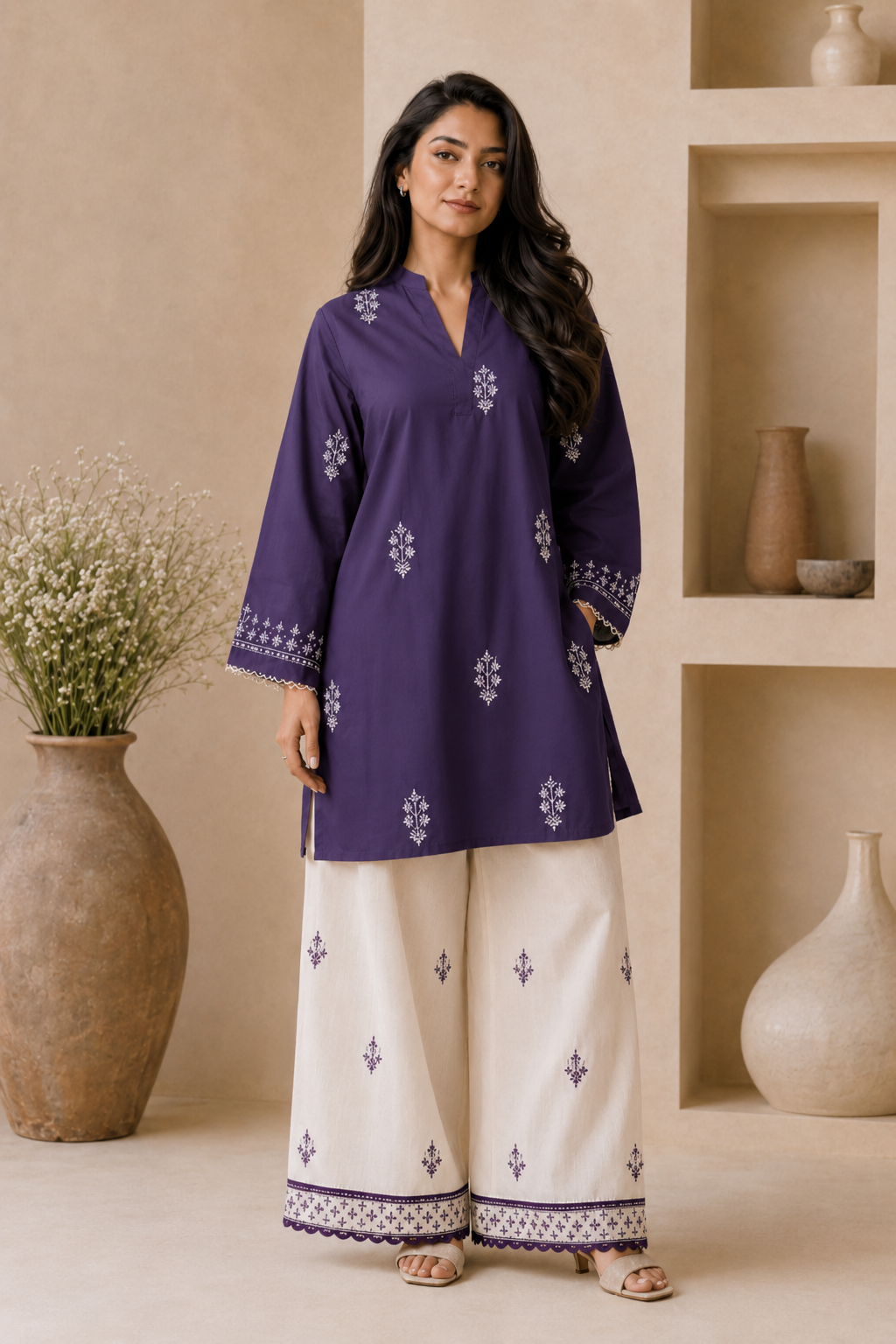 Violet Dusk Lawn 2PC Dress