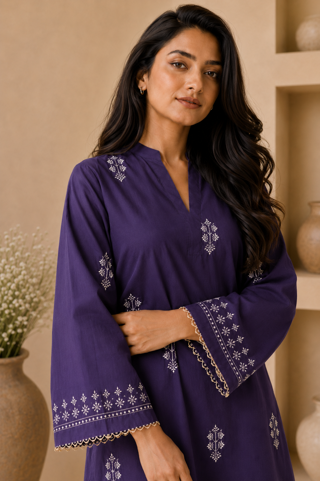 Violet Dusk Lawn 2PC Dress