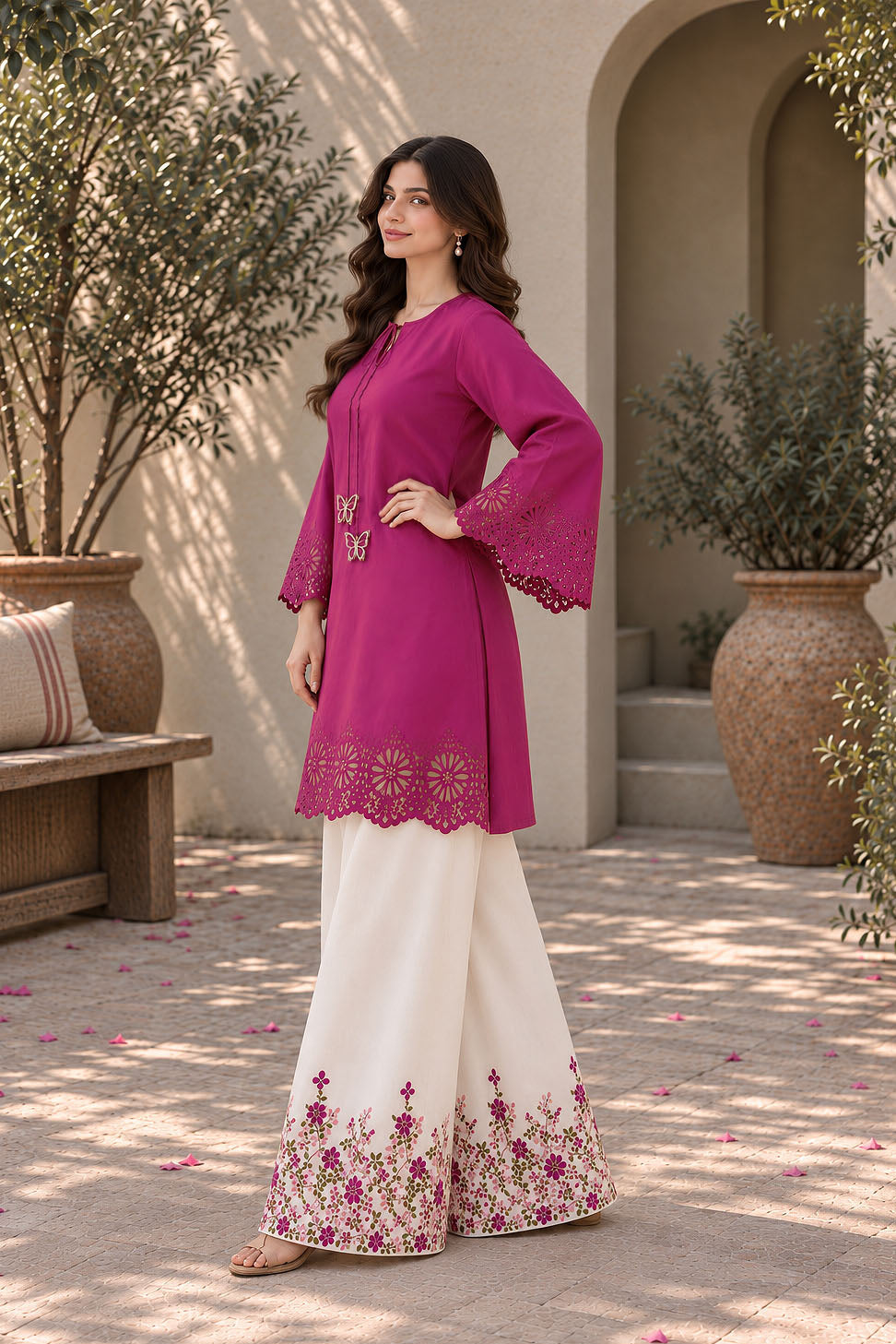 Cherry Emb. Lawn 2PC Dress
