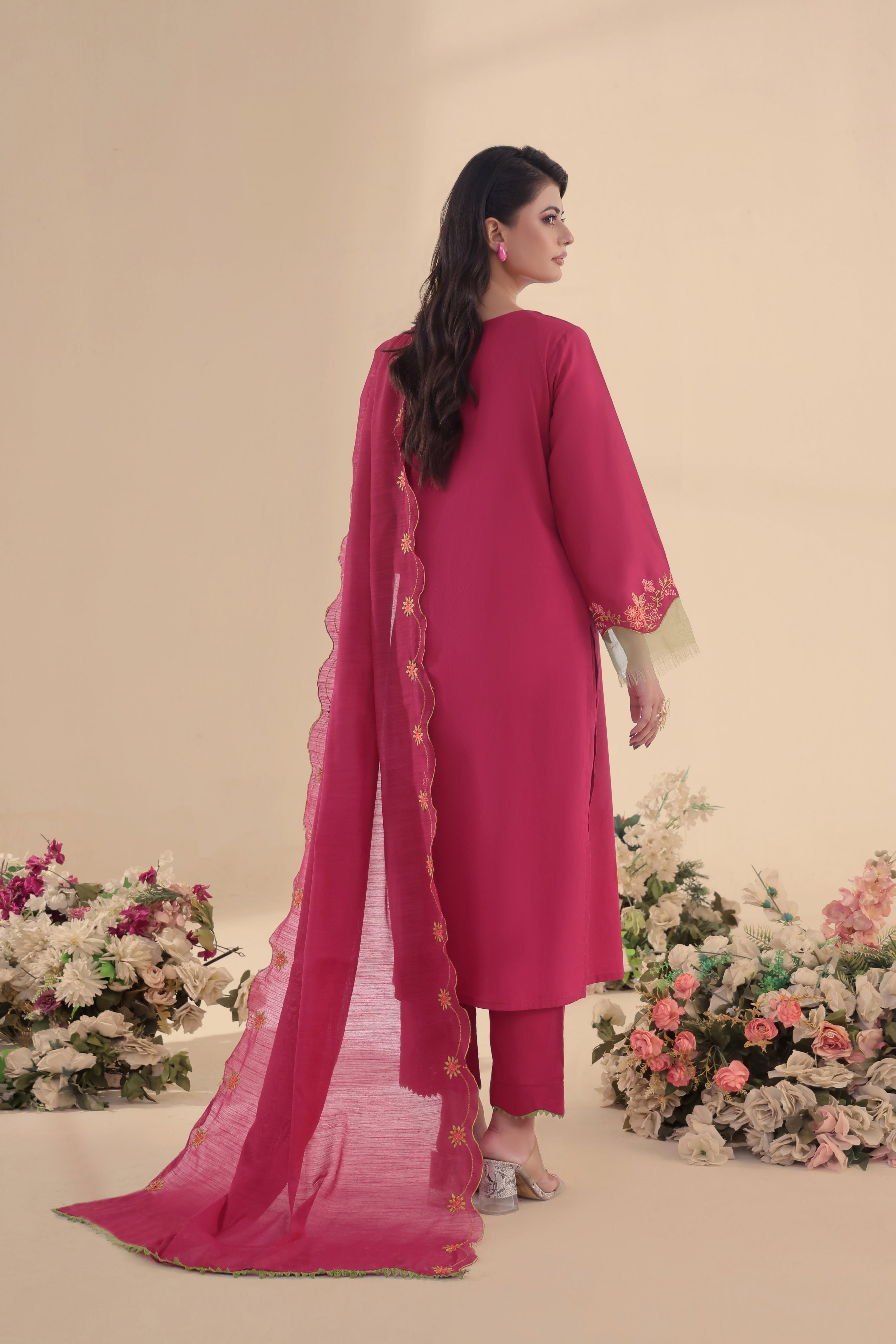 Desire Embroidered 3PC Lawn Dress