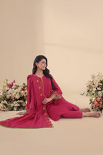 Load image into Gallery viewer, Desire Embroidered 3PC Lawn Dress
