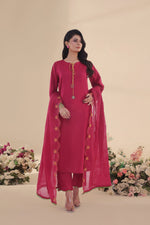 Load image into Gallery viewer, Desire Embroidered 3PC Lawn Dress
