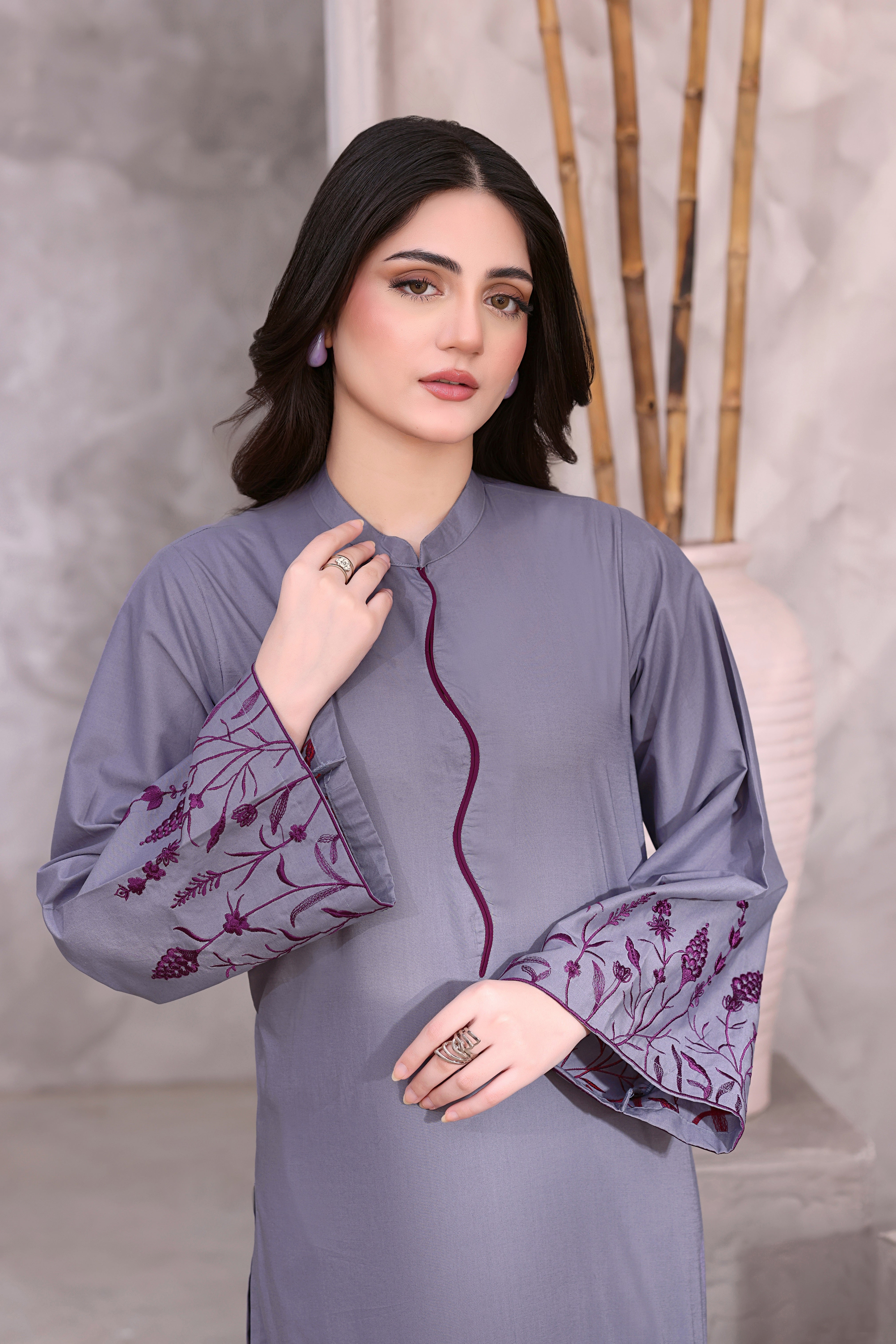 Ella Embroidered 3PC Lawn Dress