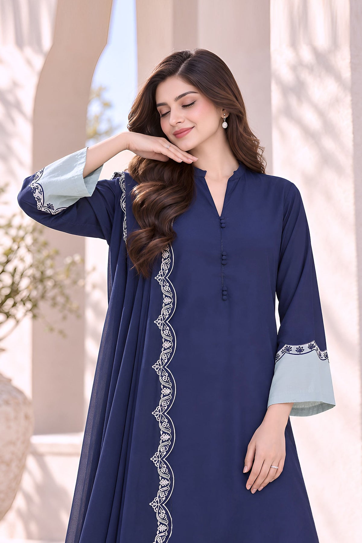 Ethereal Embroidered 3PC Lawn Dress