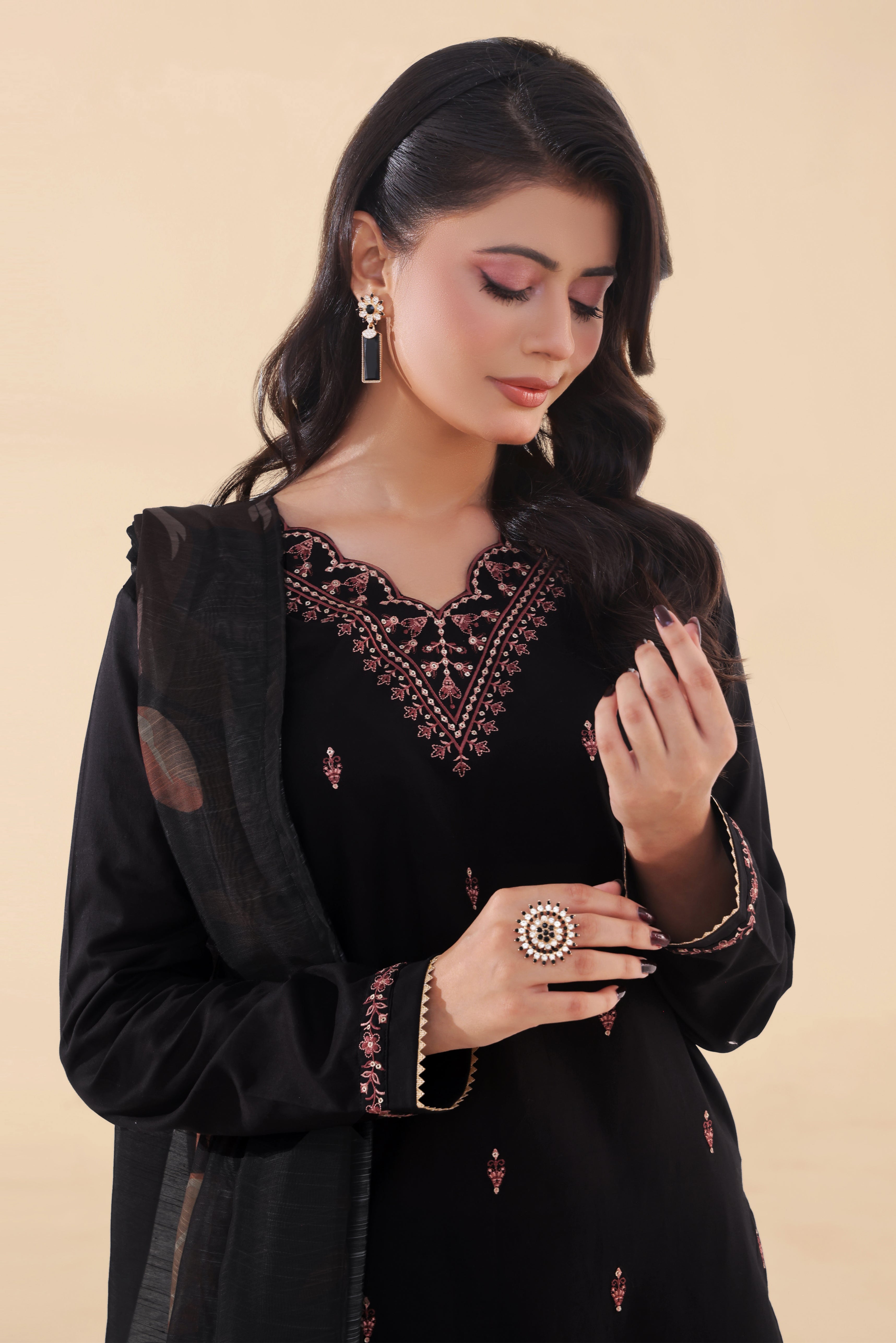 Eva Embroidered 3PC Lawn Dress