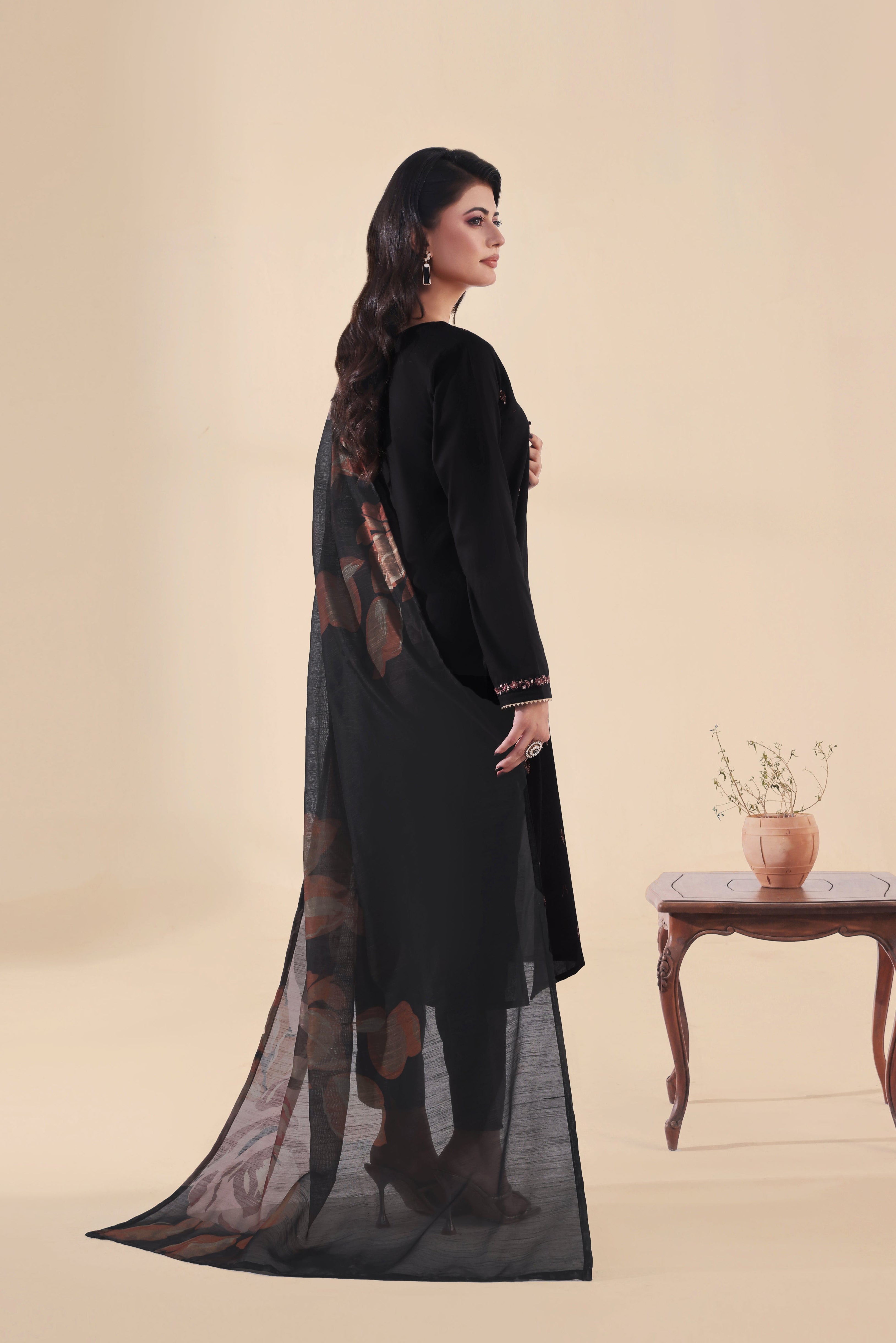 Eva Embroidered 3PC Lawn Dress