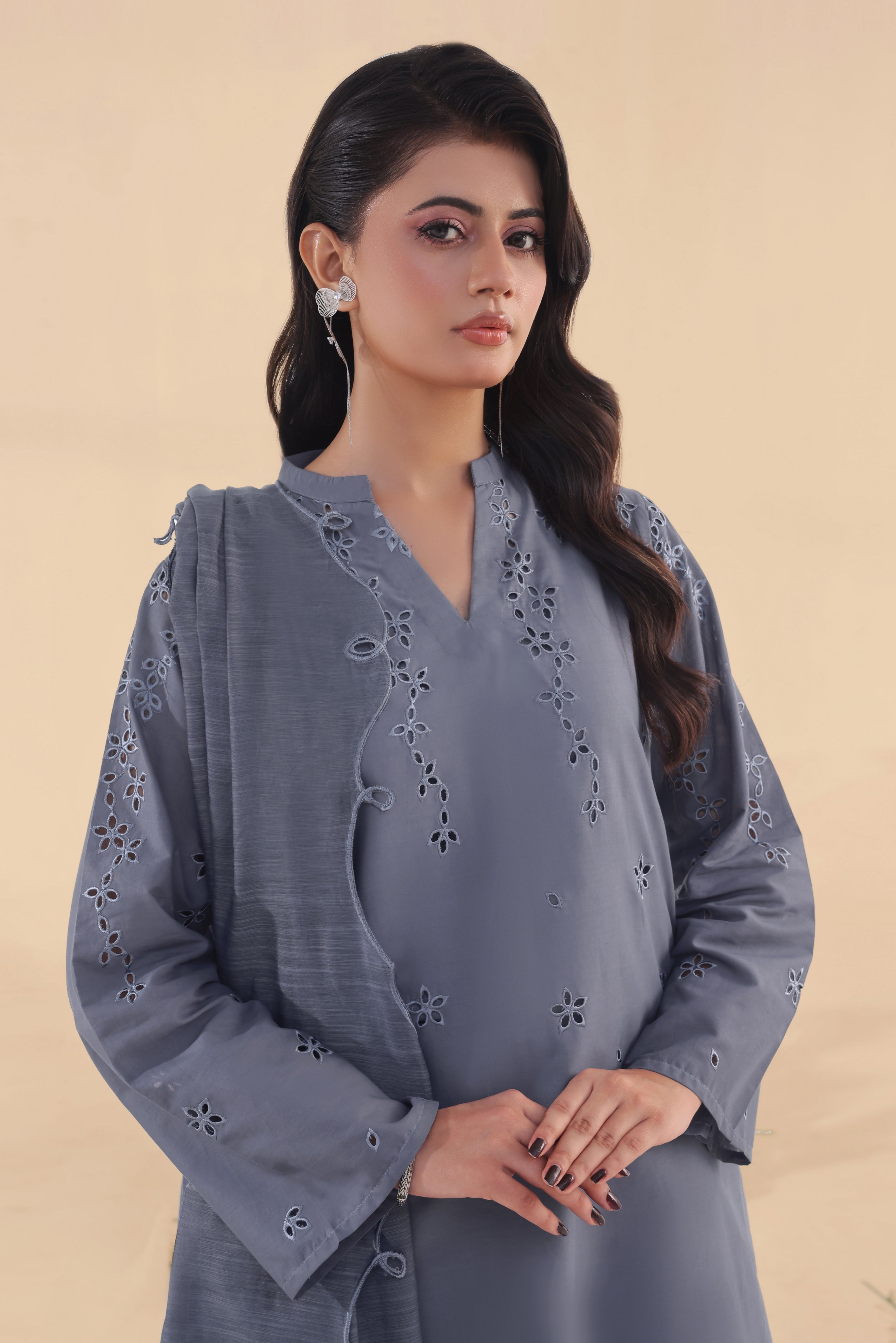 Flint Embroidered 3PC Lawn Dress