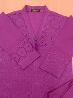 Load image into Gallery viewer, Dark Purple Stitched 2pc Dress