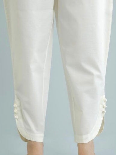 Side Tulip Cambric Cotton Trousers