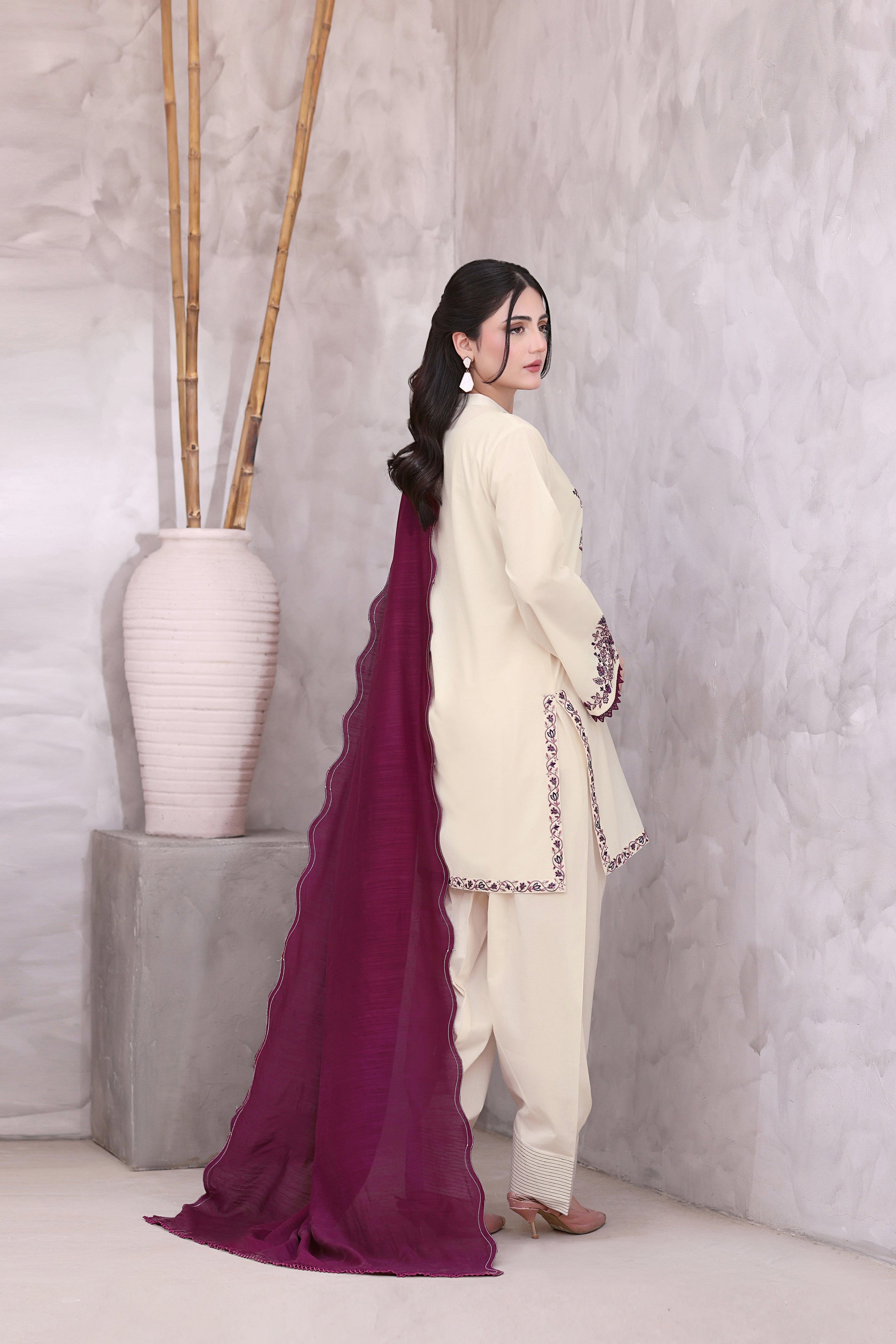 Gardenia Embroidered 3PC Lawn Dress