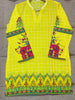 Yellow Flame Printed Lawn Shirt