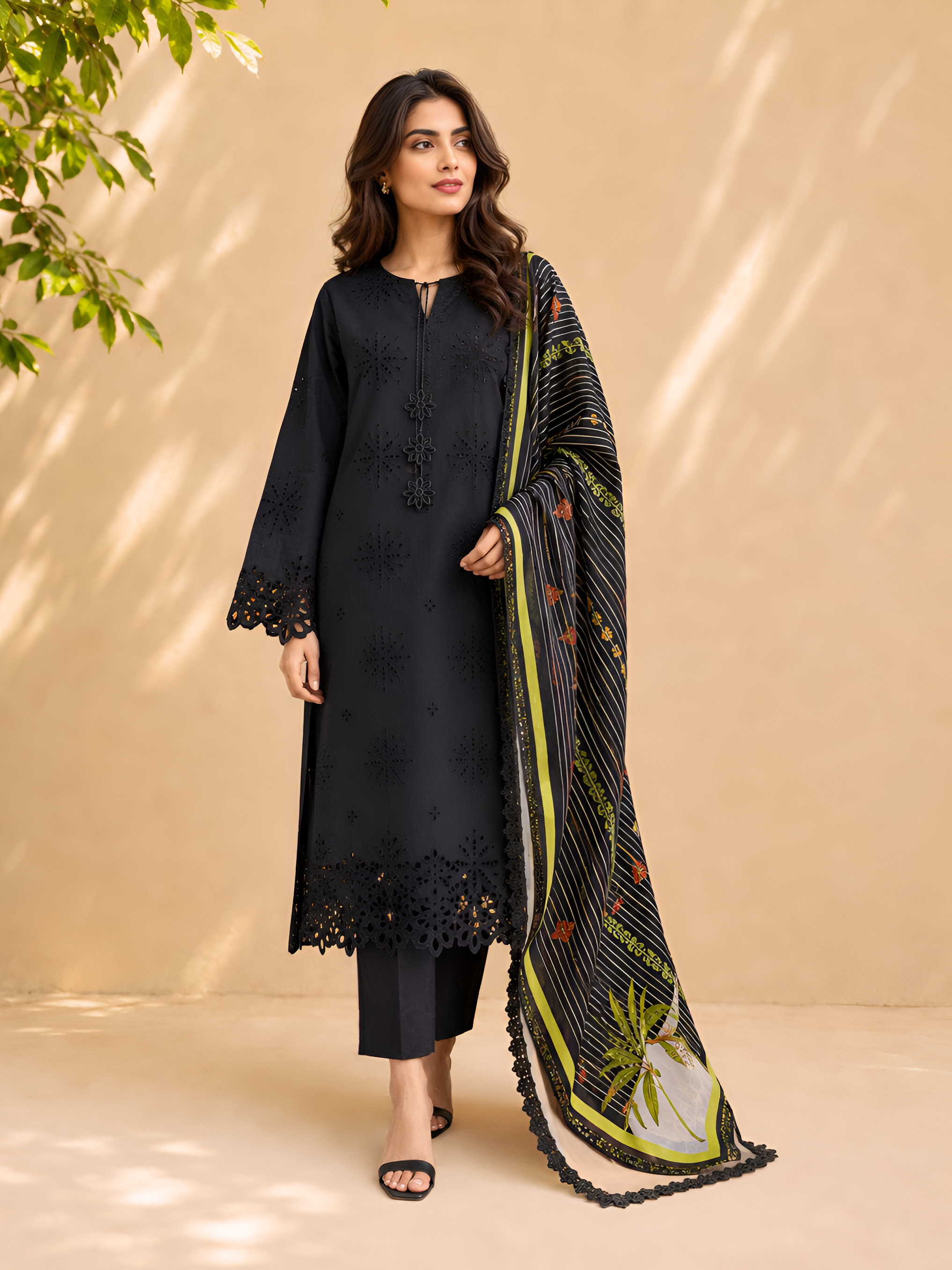 Isabelle Embroidered 3PC Lawn Dress