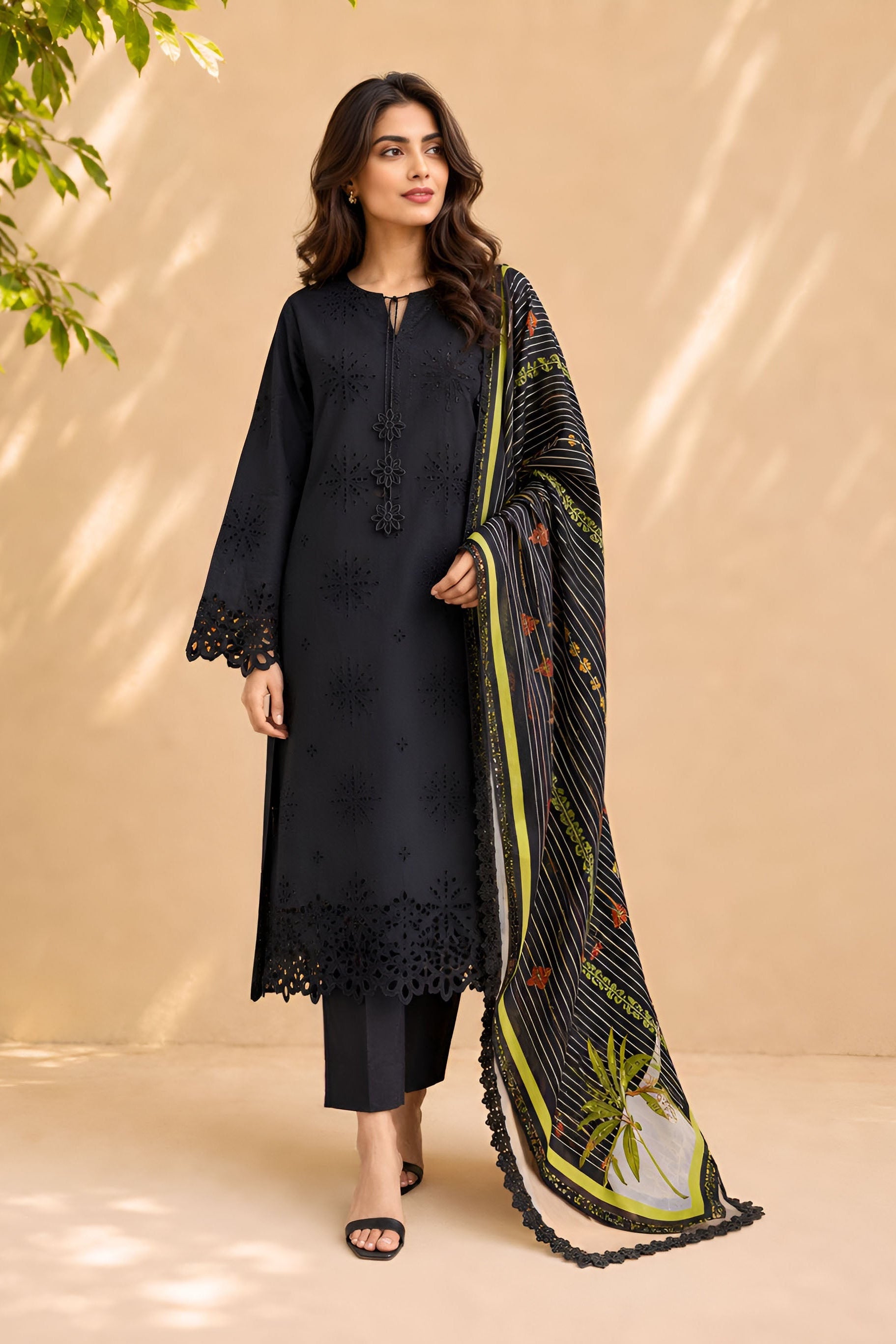 Isabelle Embroidered 3PC Lawn Dress