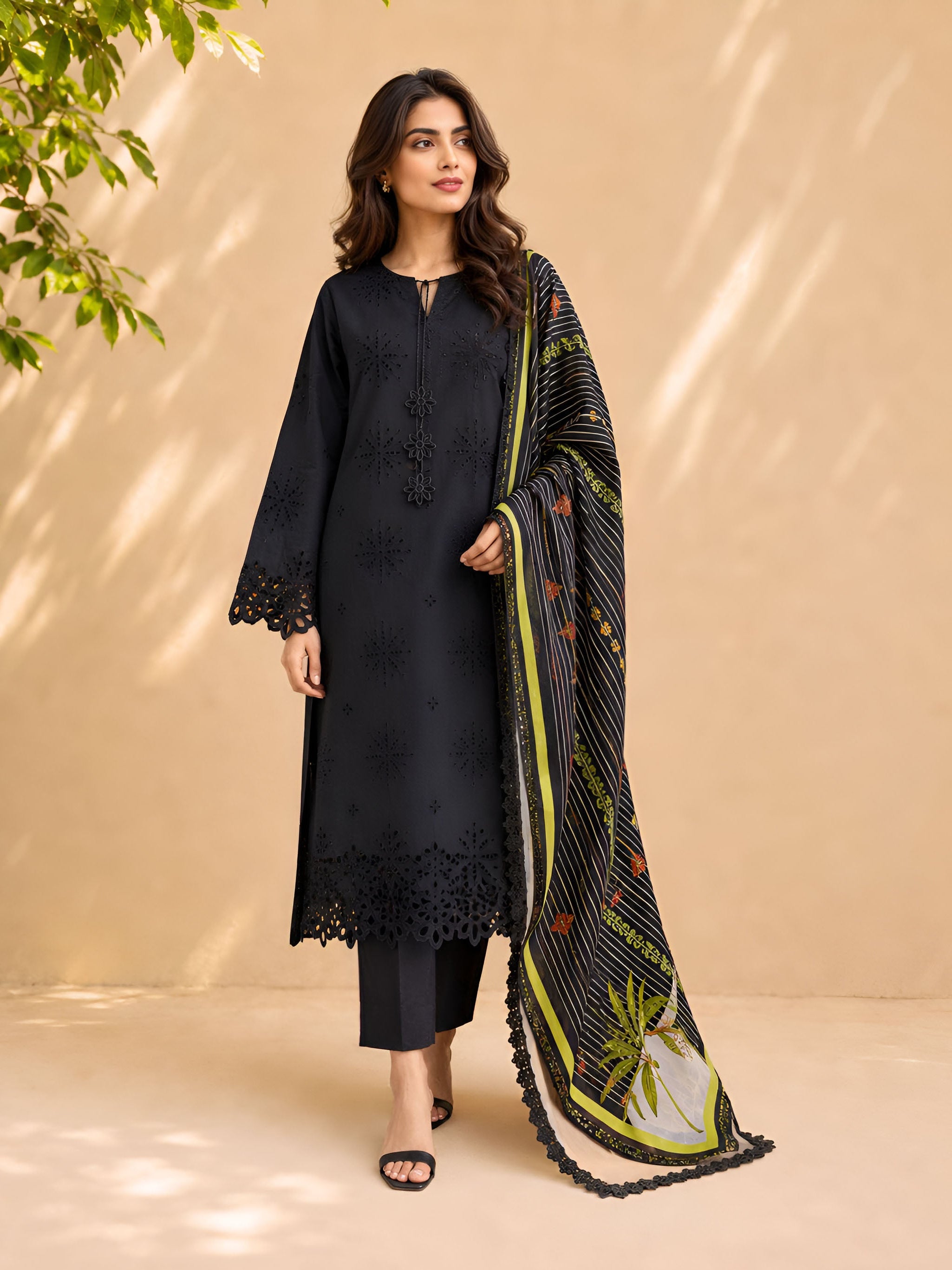 Isabelle Embroidered 3PC Lawn Dress