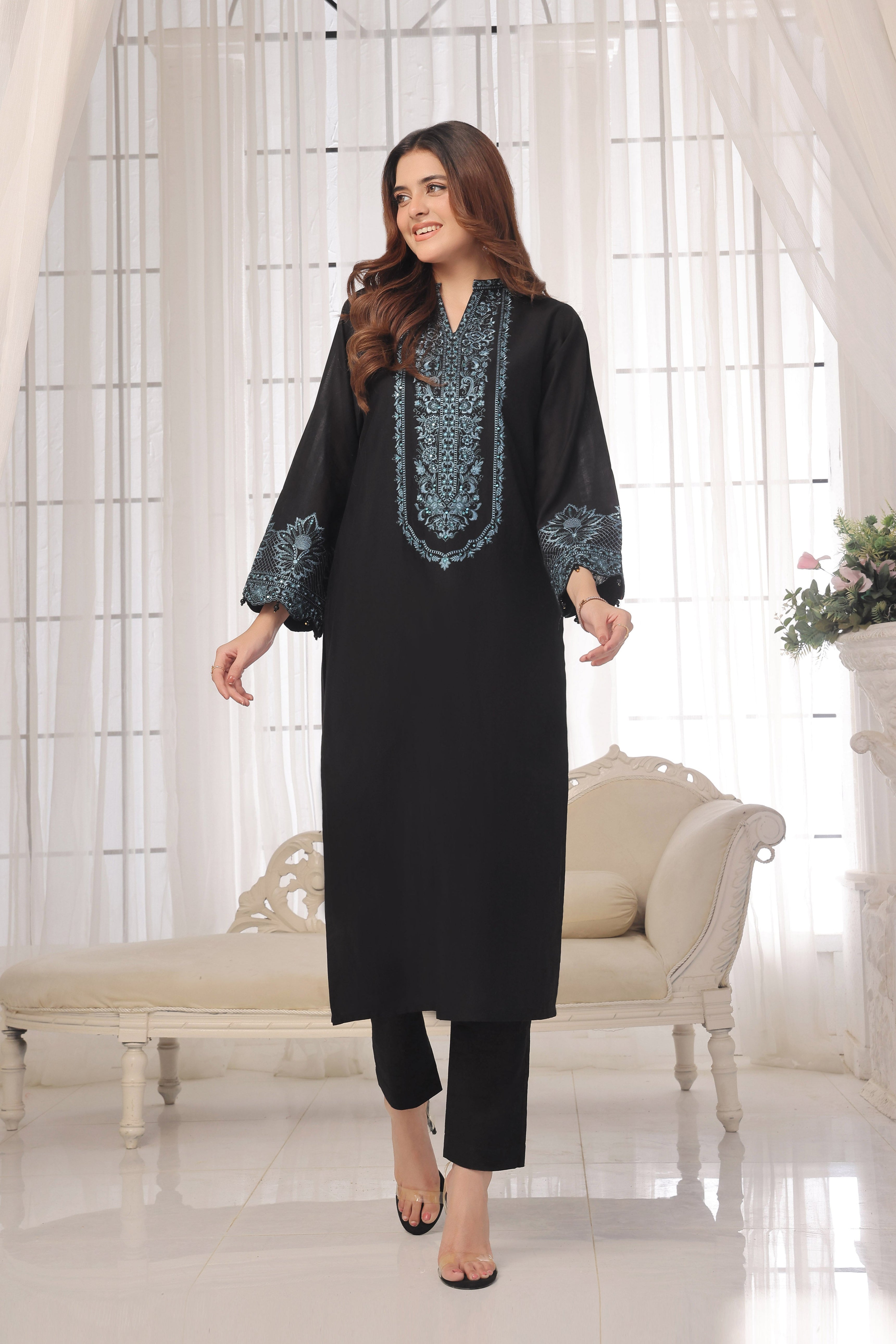 Luxeurs Affordable Embroidered Pakistani Lawn Dresses Size Chart