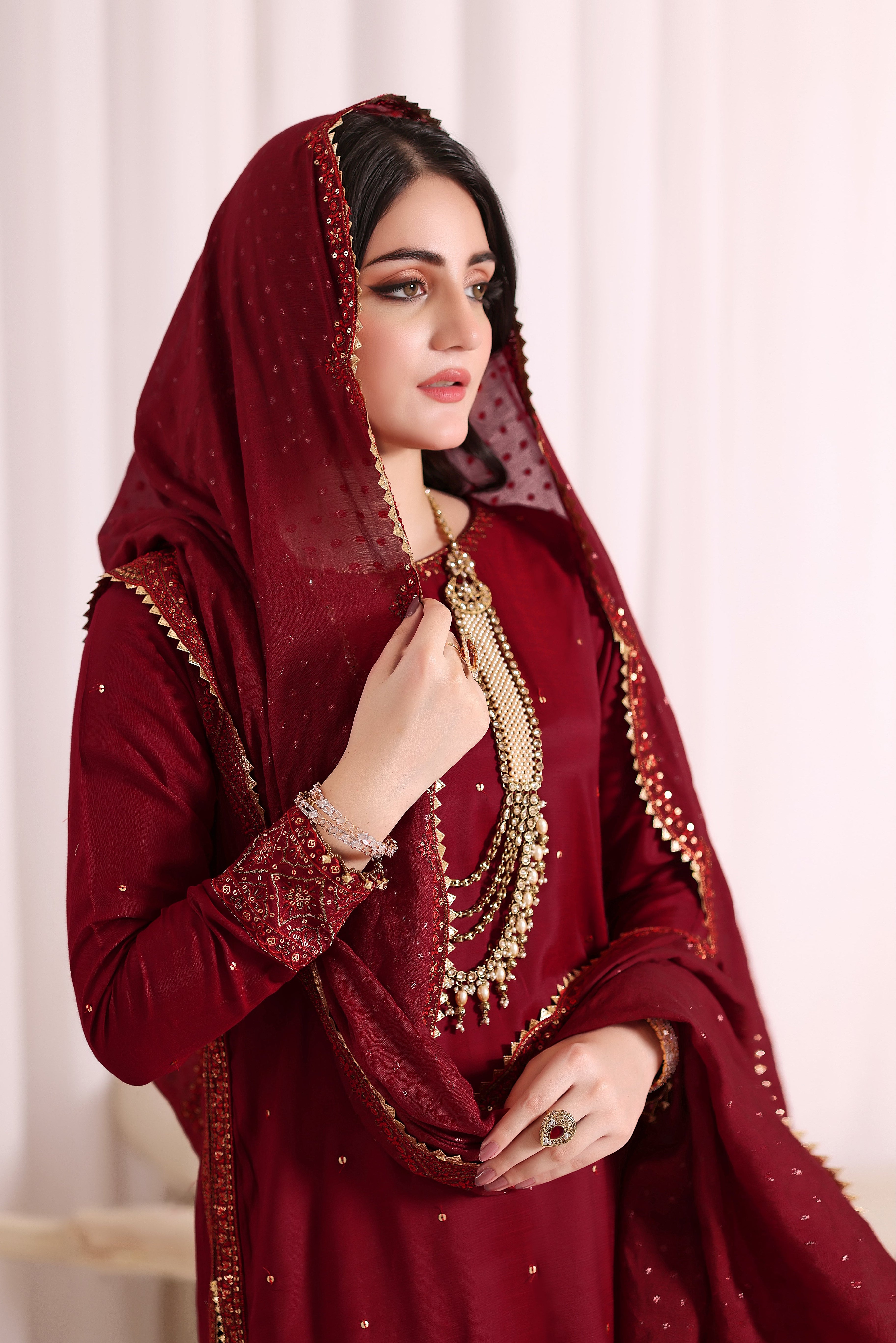 Aatish RawSilk 3PC Fprmal Dress