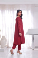 Load image into Gallery viewer, Amour Embroidered Lawn 2PC Dress
