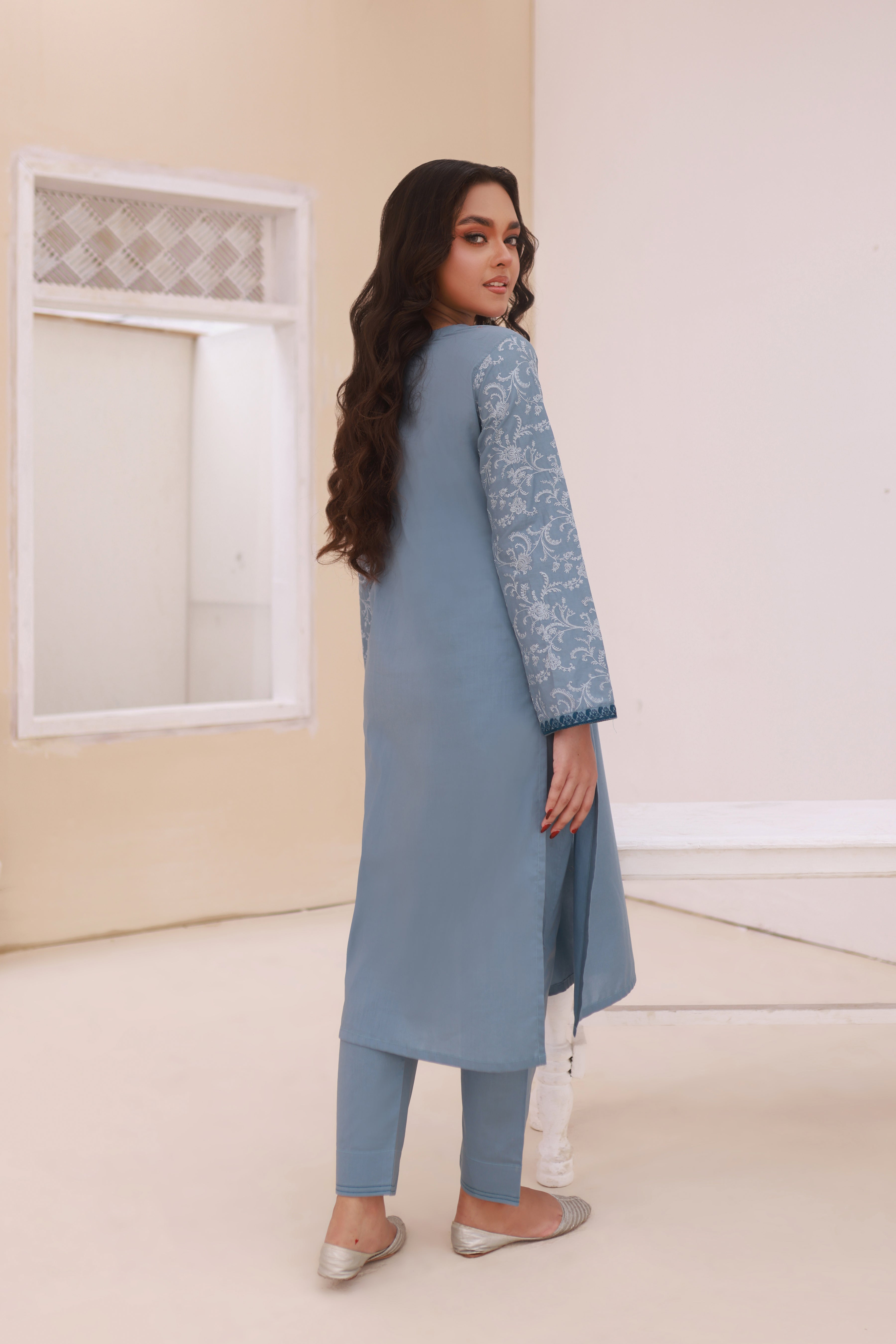 Arctic Embroidered Lawn Stitched Dress