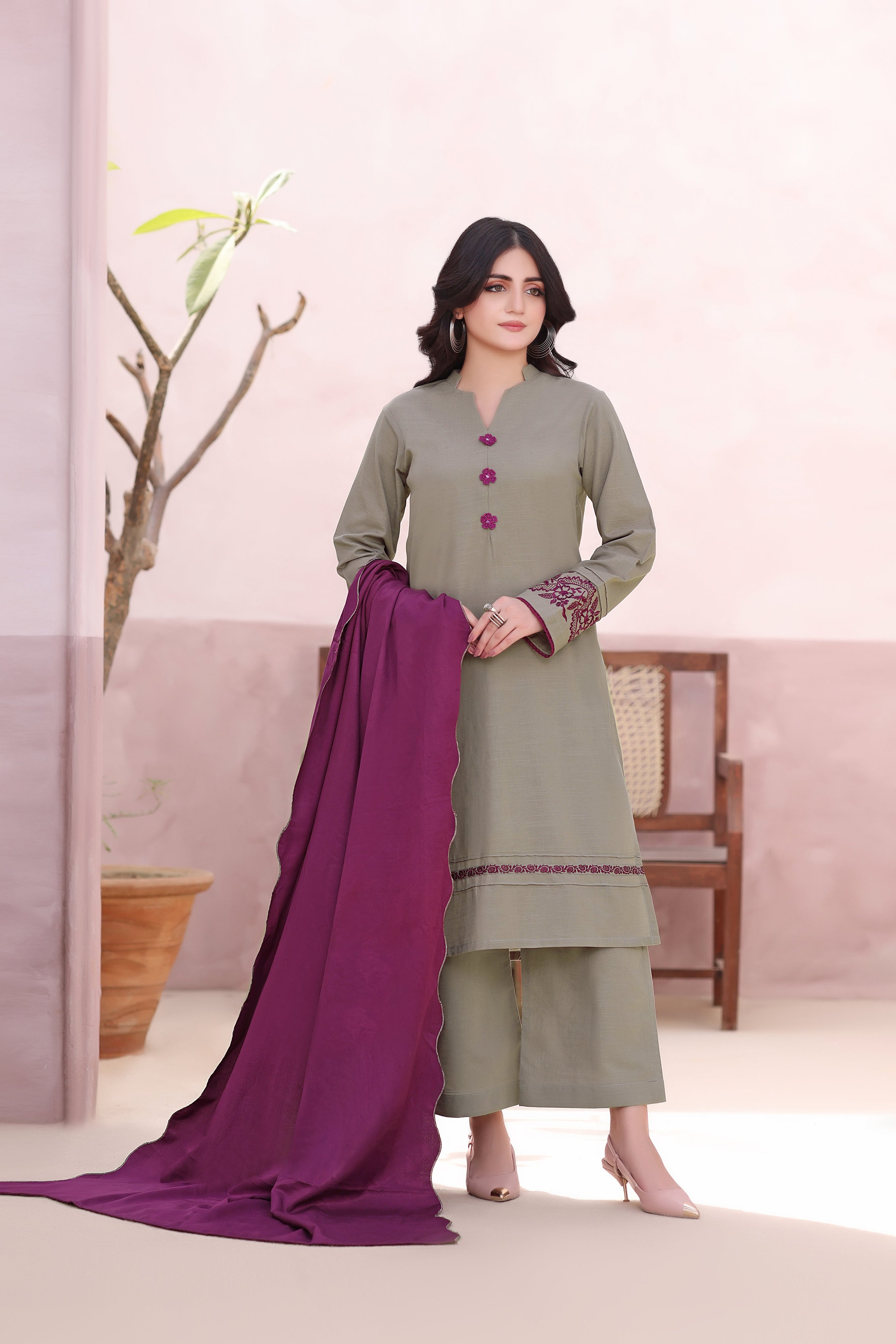 Ash Khaddar 3PC Dress