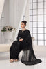 Black Chiffon Stitched Saree