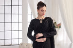 Load image into Gallery viewer, Black Chiffon Stitched Saree
