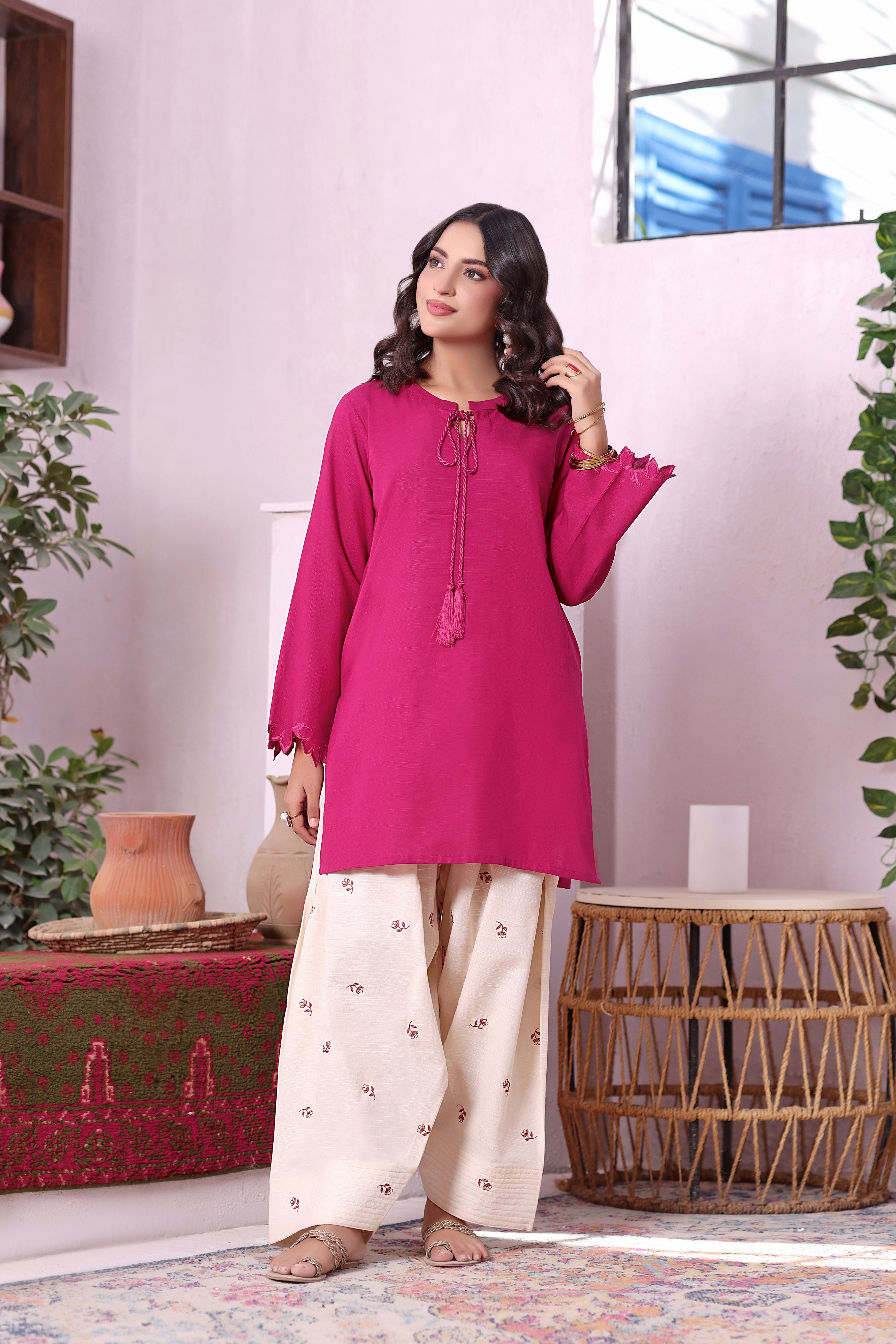 Bonita khaddar Embroidered 2PC Dress