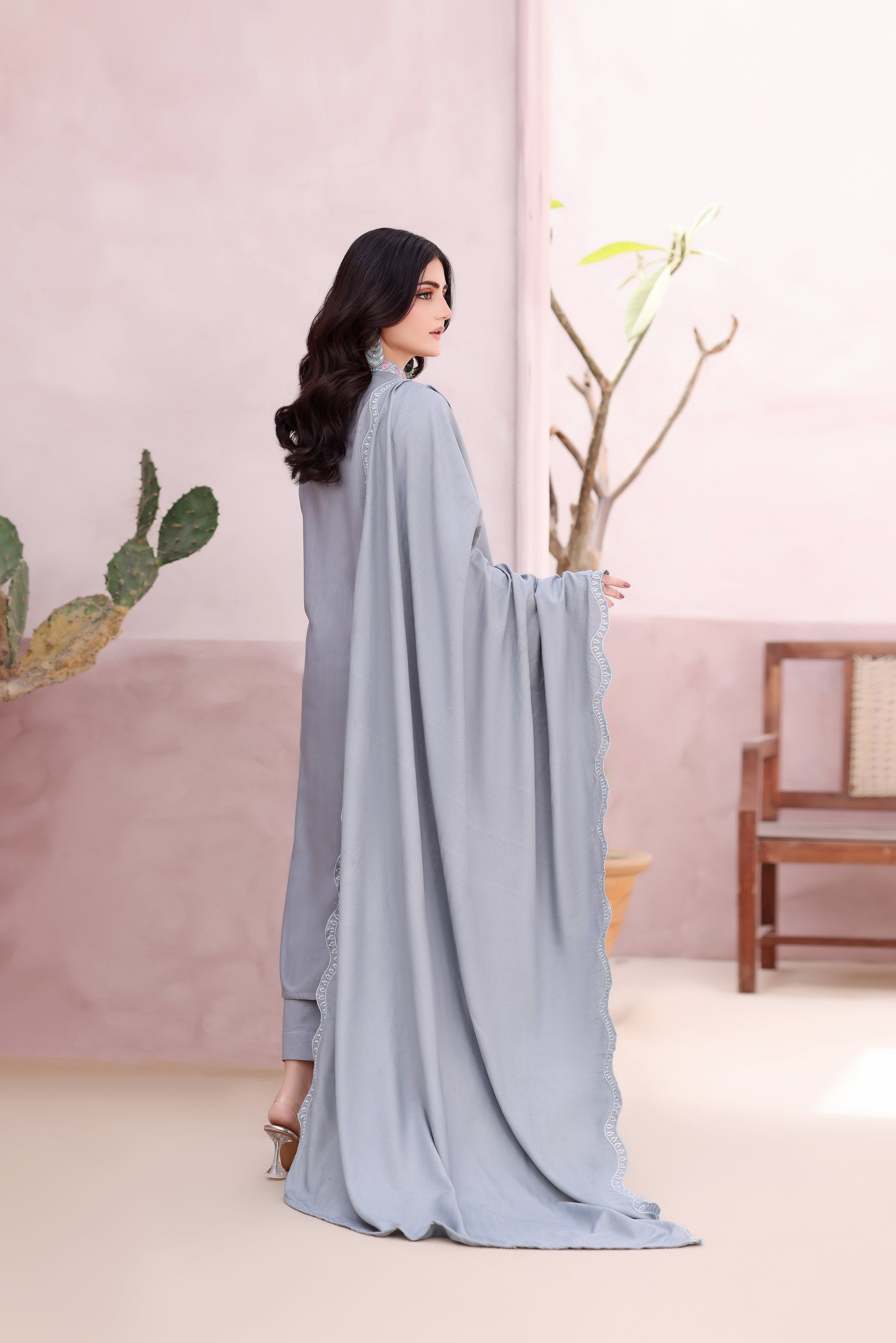 Crystal Khaddar Stitched 3PC Dress