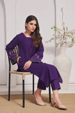 Load image into Gallery viewer, Feather Embroidered Lawn 2PC Dress
