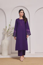 Load image into Gallery viewer, Feather Embroidered Lawn 2PC Dress
