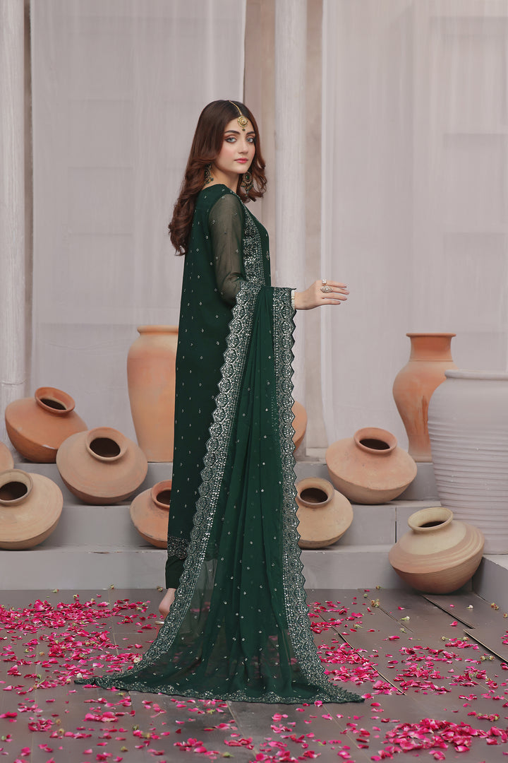 Maya Chiffon Formal Stitched Dress