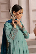 Load image into Gallery viewer, Zebaish Raw Silk Formal Stitched Dress
