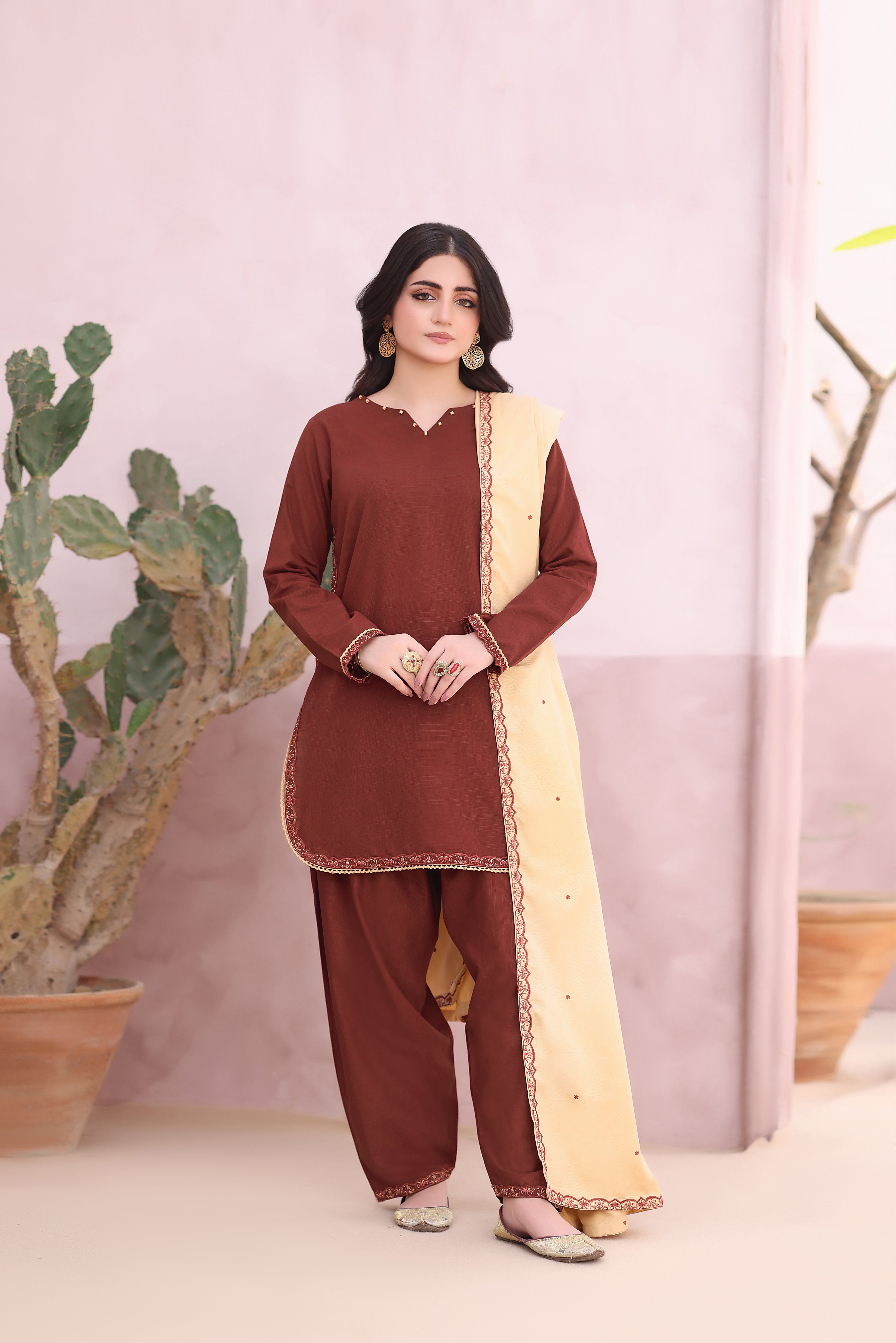 Garnet Khaddar 3PC Dress