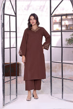 Load image into Gallery viewer, Hazel khaddar Embroidered 2PC Dress
