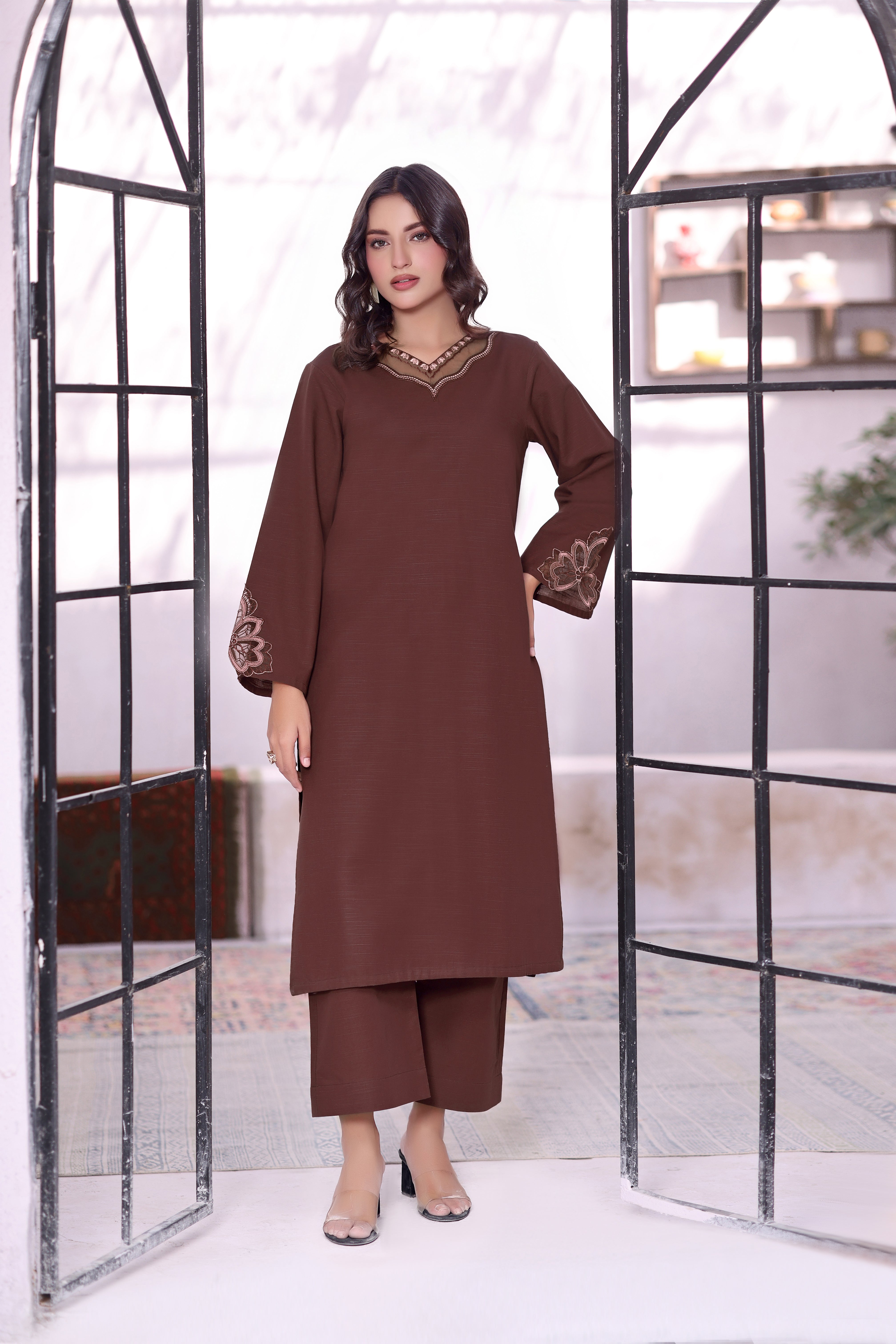 Hazel khaddar Embroidered 2PC Dress