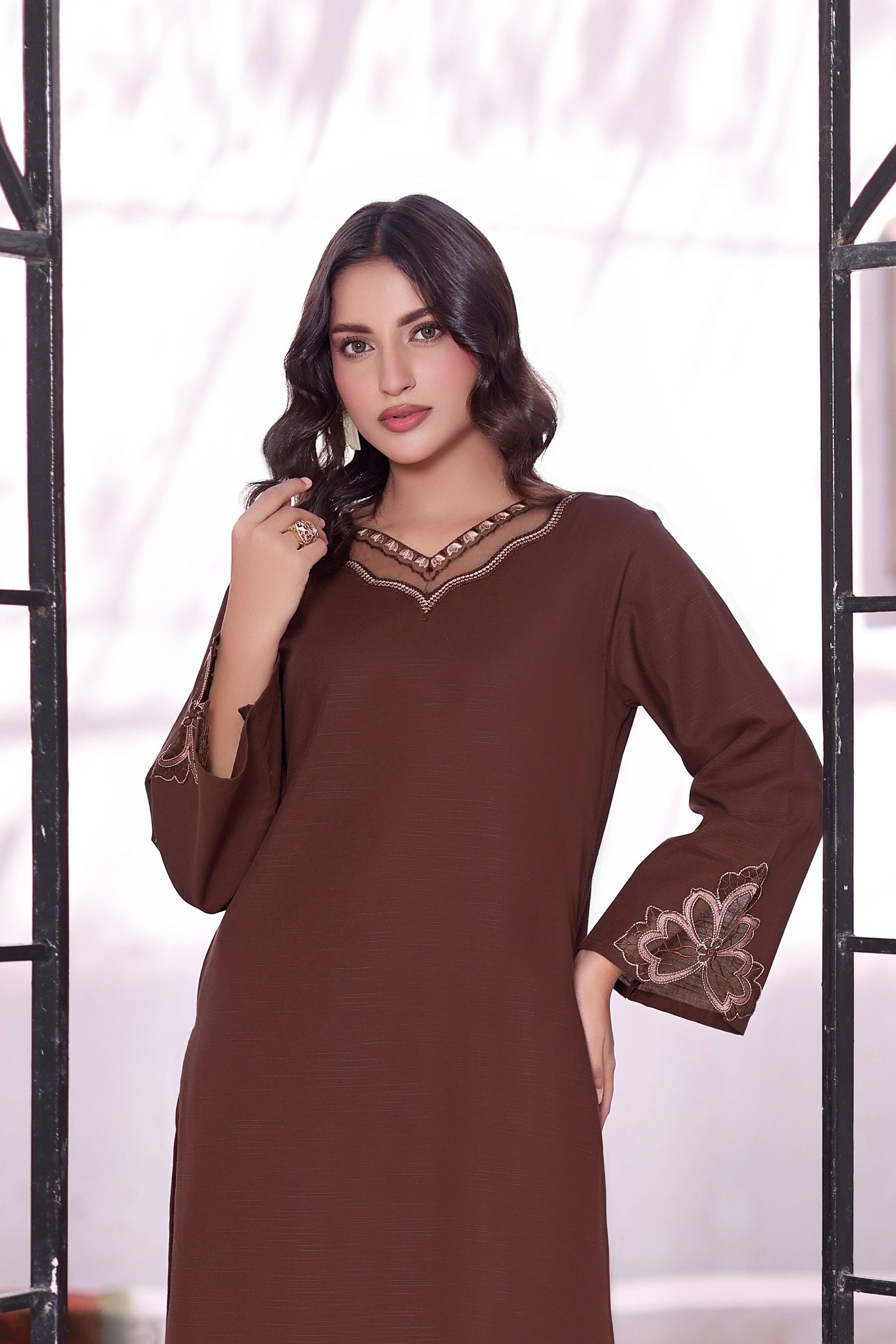 Hazel khaddar Embroidered 2PC Dress