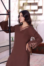 Load image into Gallery viewer, Hazel khaddar Embroidered 2PC Dress
