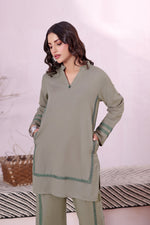 Load image into Gallery viewer, Mint khaddar Embroidered 2PC Dress
