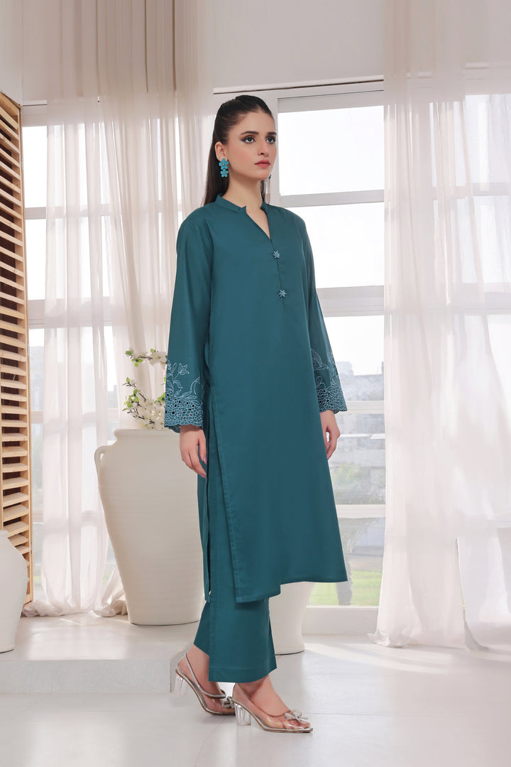 Nuvia Embroidered Lawn 2PC Dress