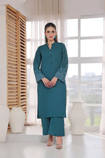 Load image into Gallery viewer, Nuvia Embroidered Lawn 2PC Dress

