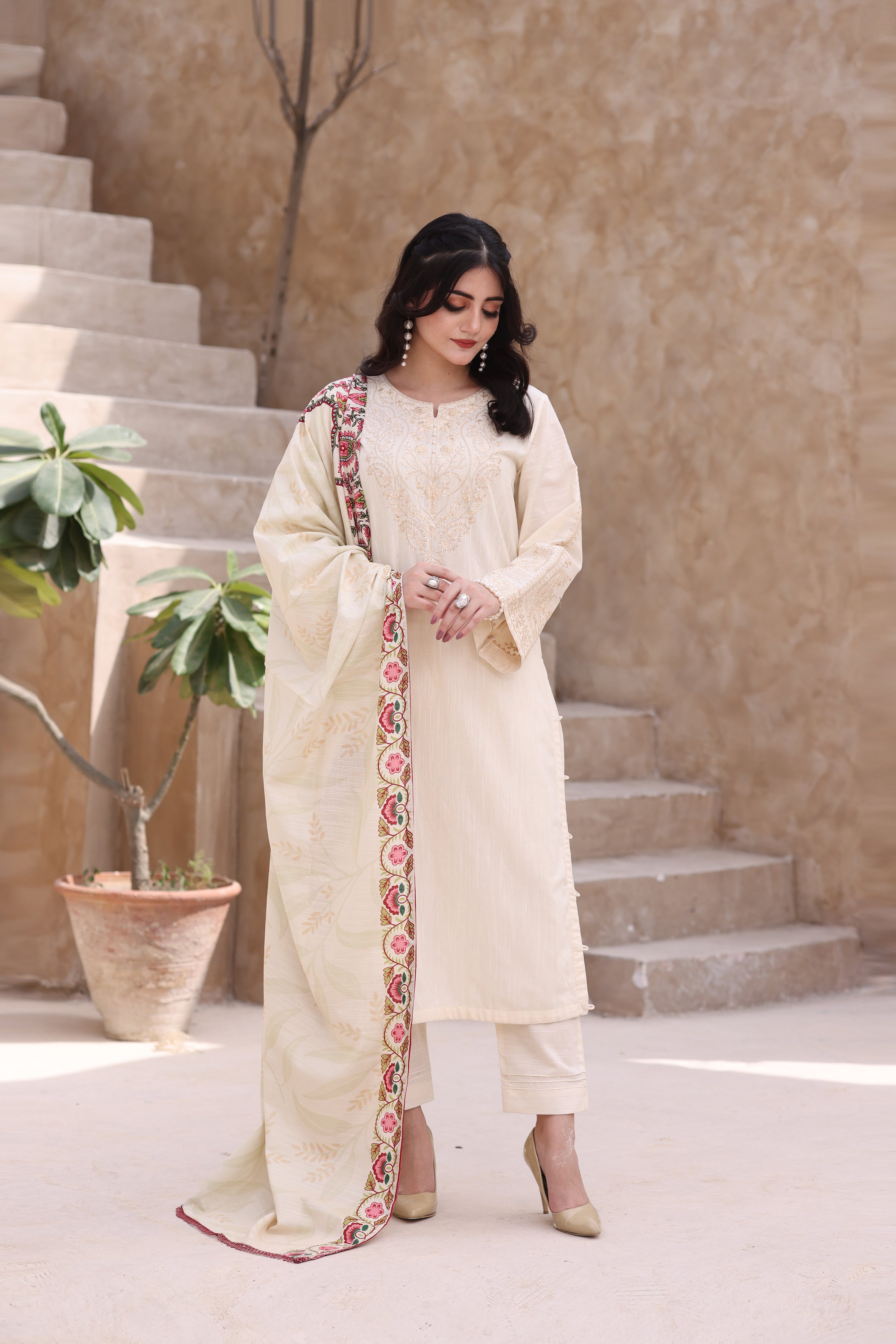 Pearl  Khaddar 3PC Dress