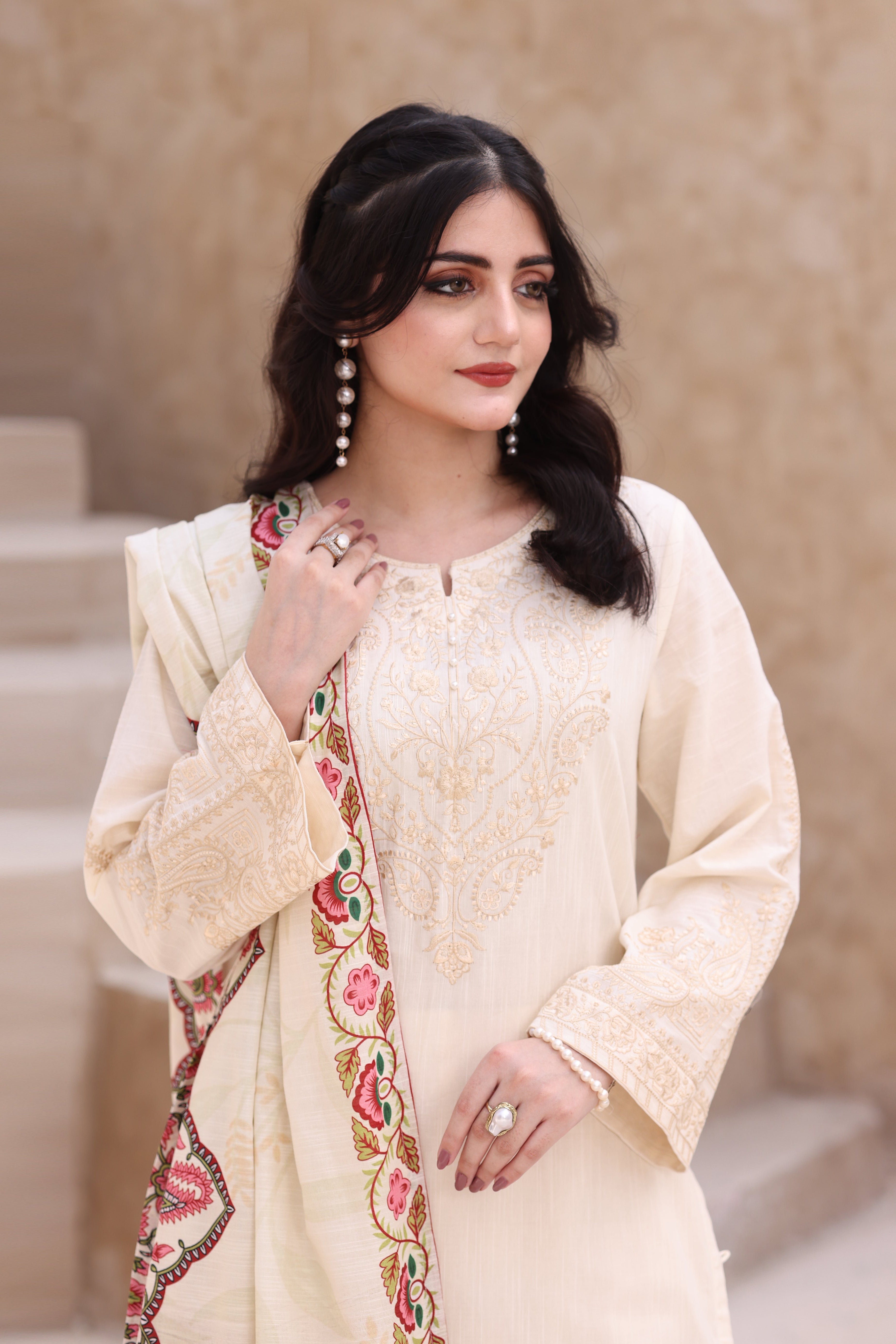 Pearl  Khaddar 3PC Dress