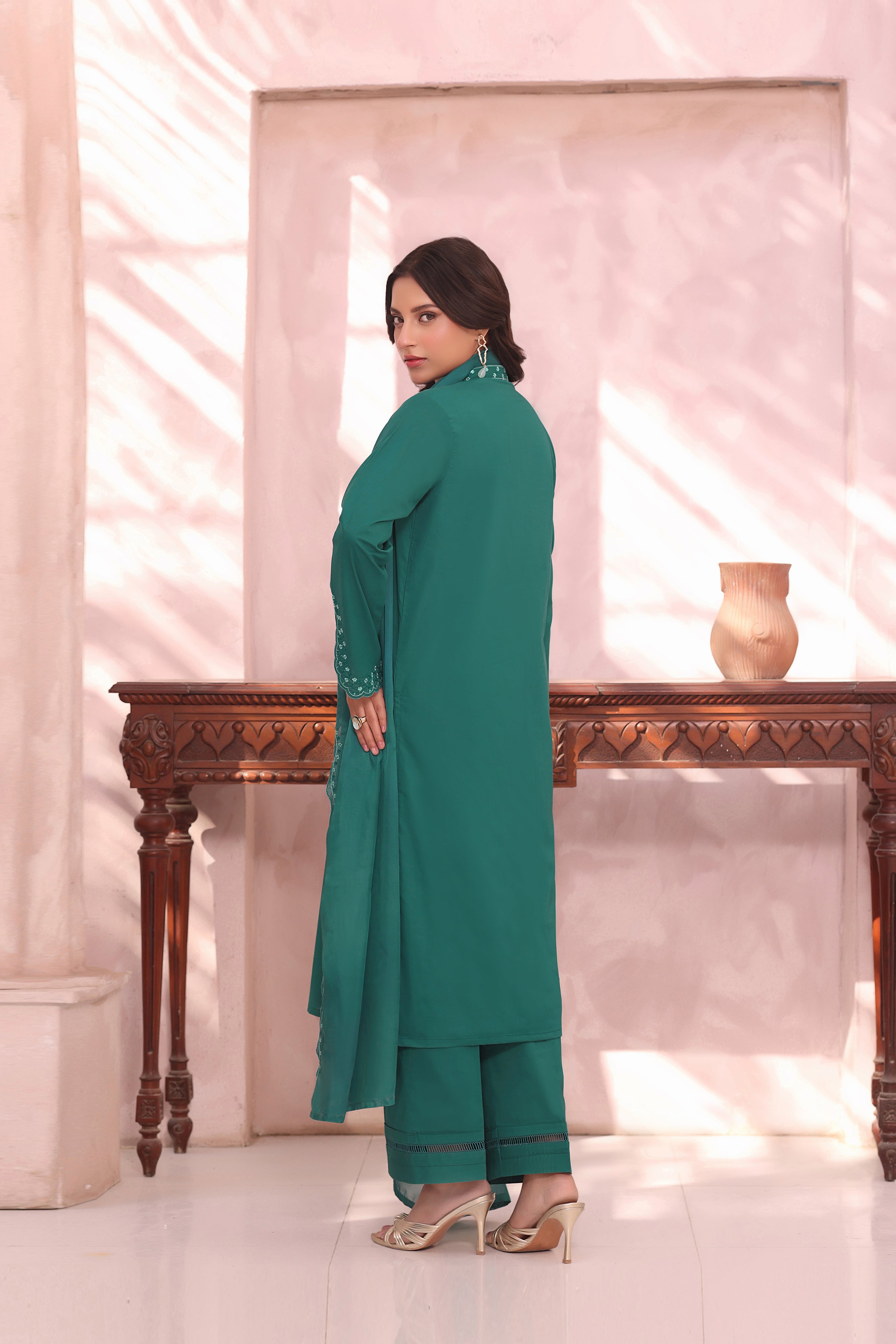 Sofia Embroidered 3PC Lawn Dress