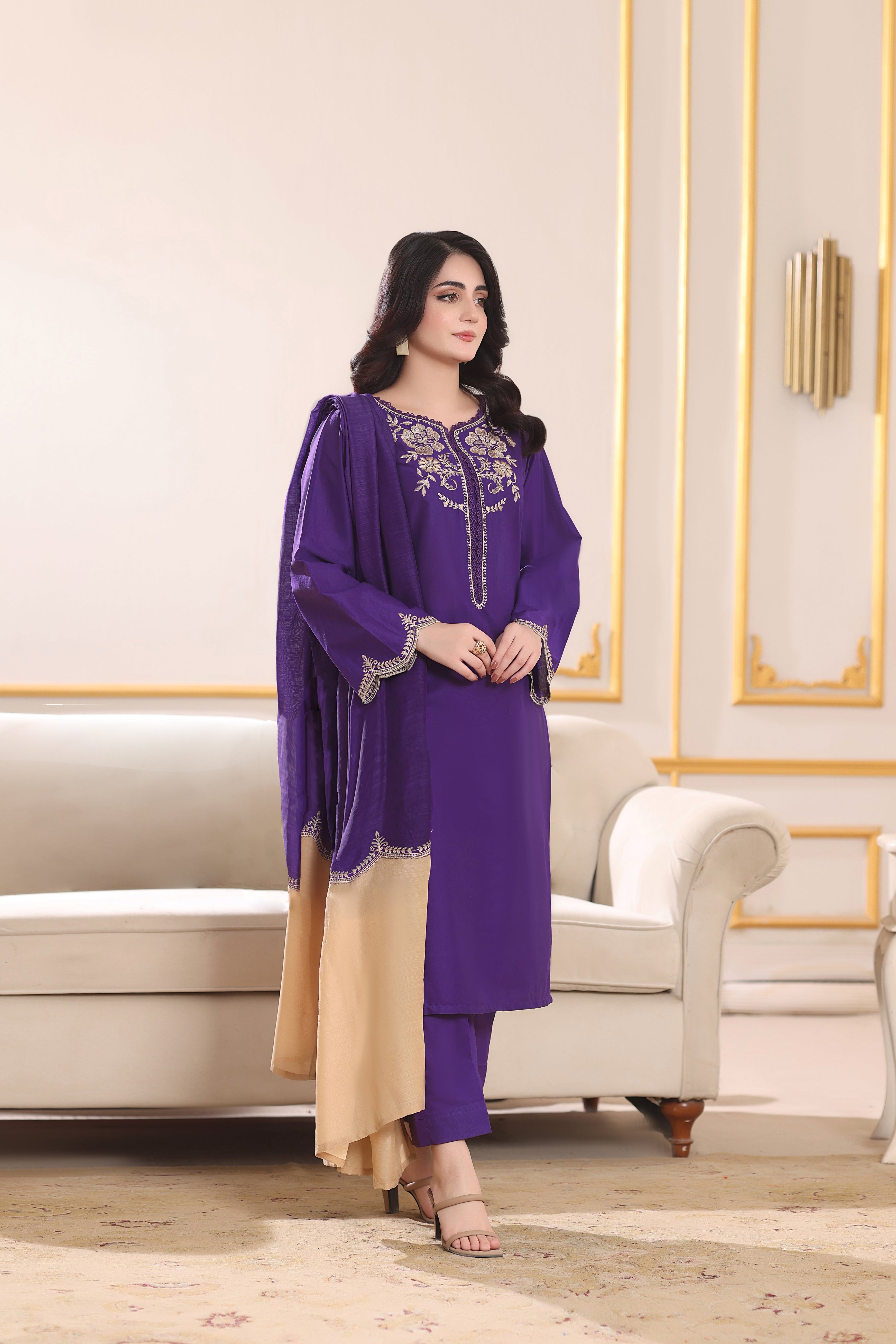 Tulip Embroidered 3PC Lawn Dress