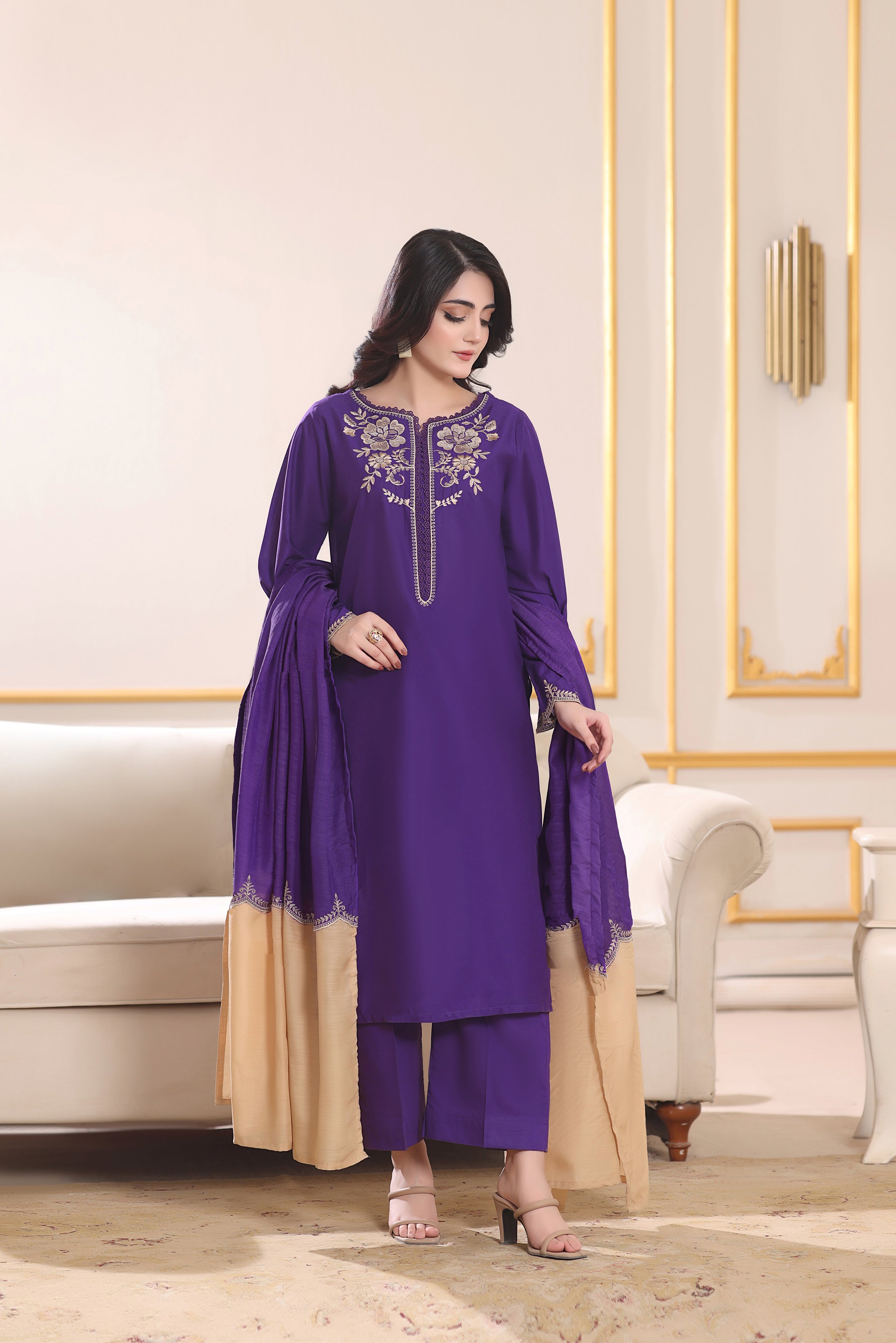 Tulip Embroidered 3PC Lawn Dress