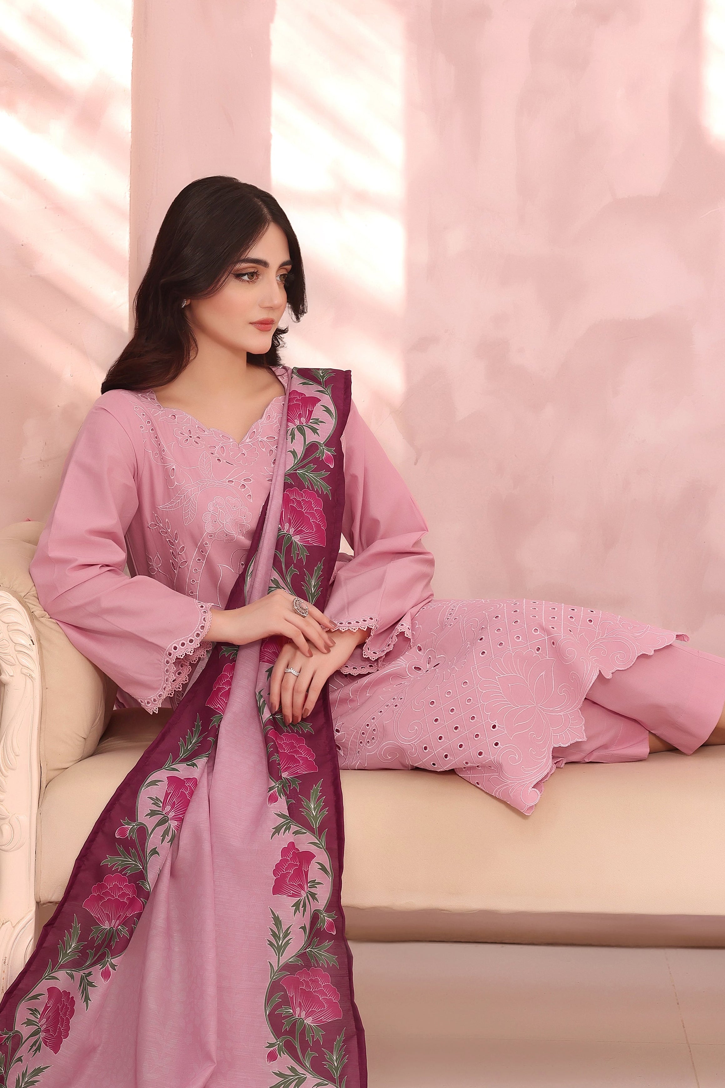 Buttercup Schiffli 3PC Lawn Dress